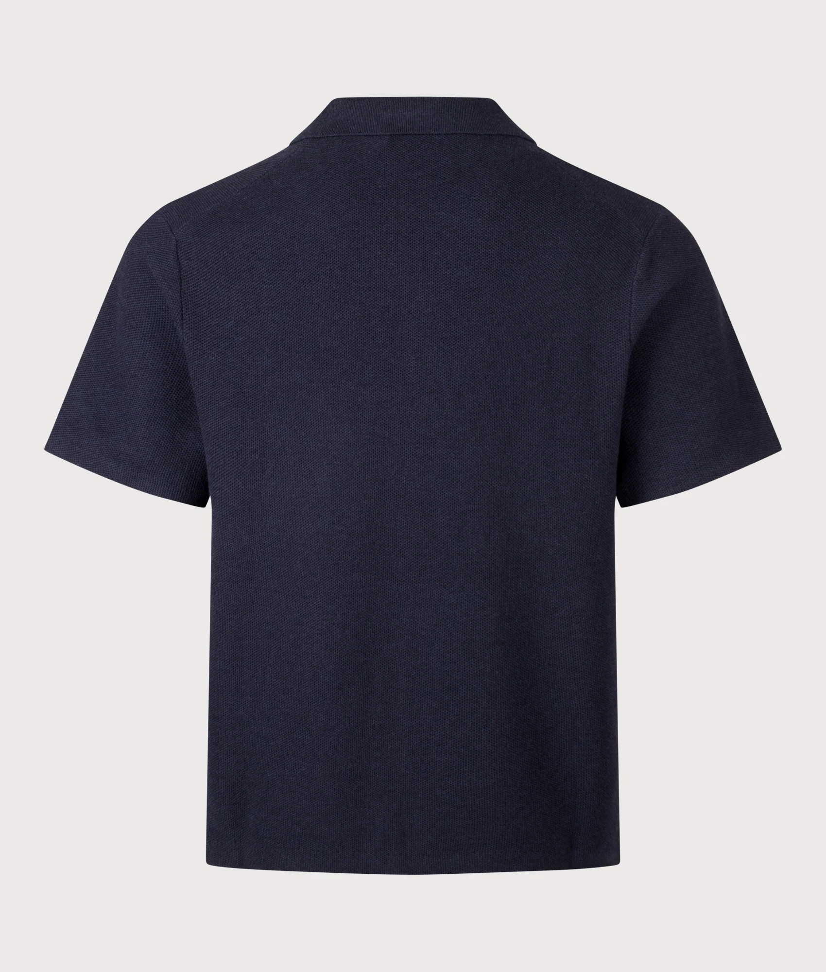 Loose Fit Mesh Knit Cotton Short Sleeve Shirt - Image 4
