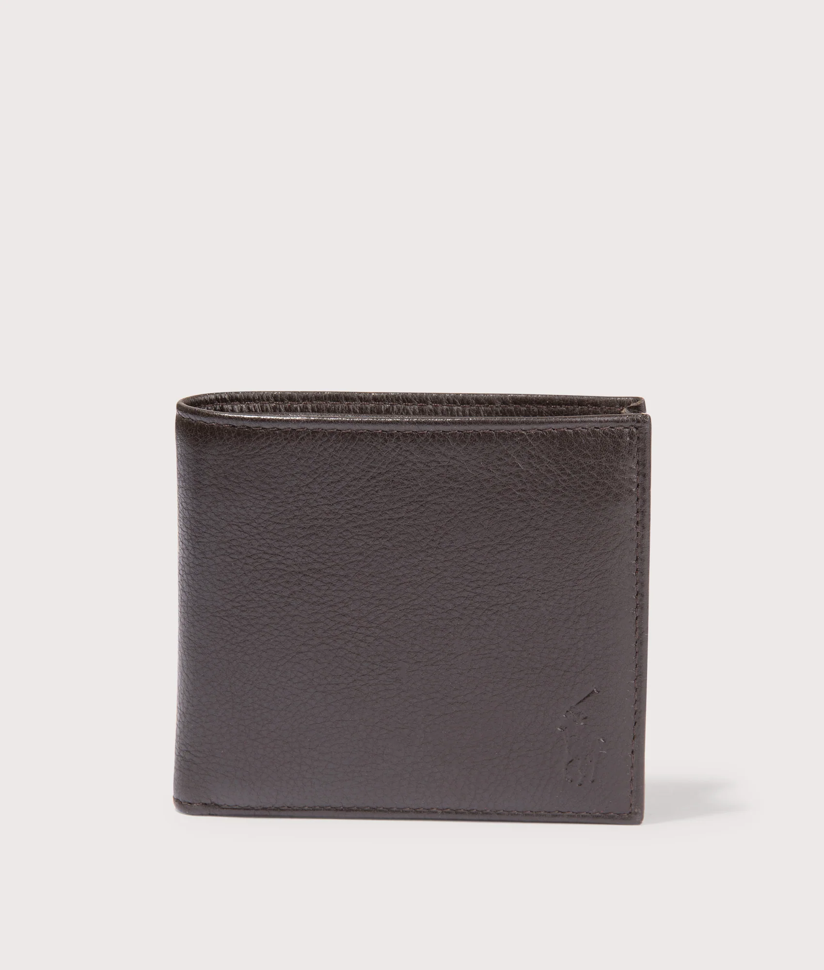 Pebbled Leather Billfold Coin Wallet - Image 4