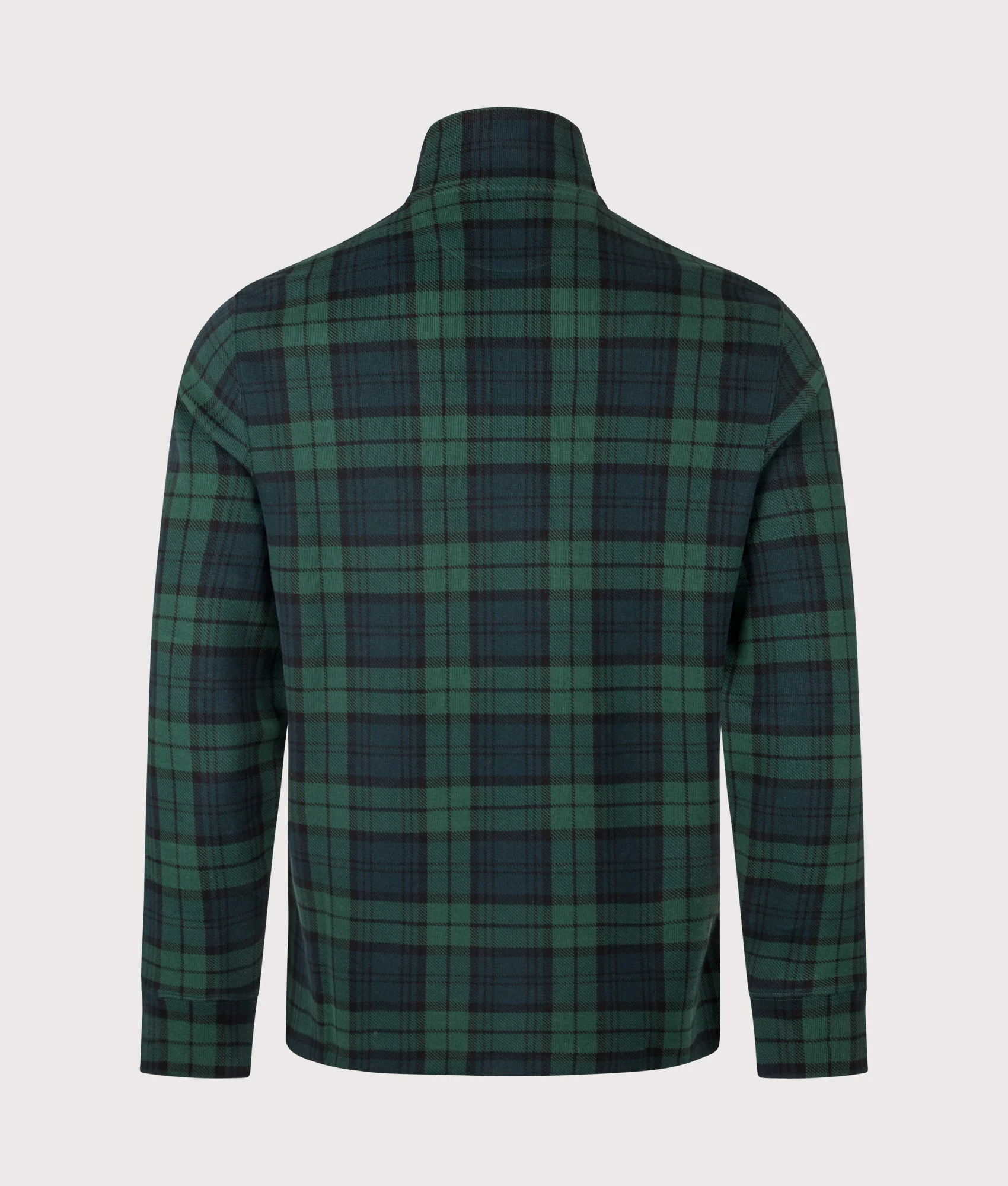 Plaid Estate-Rib Quarter-Zip Jumper - Image 3