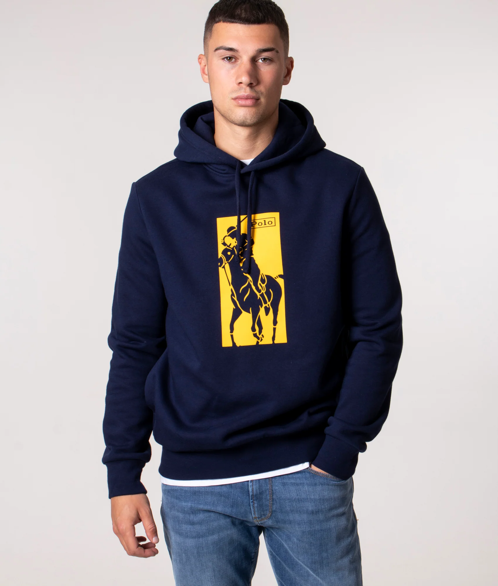 Polo Player Block Logo Hoodie - Image 2