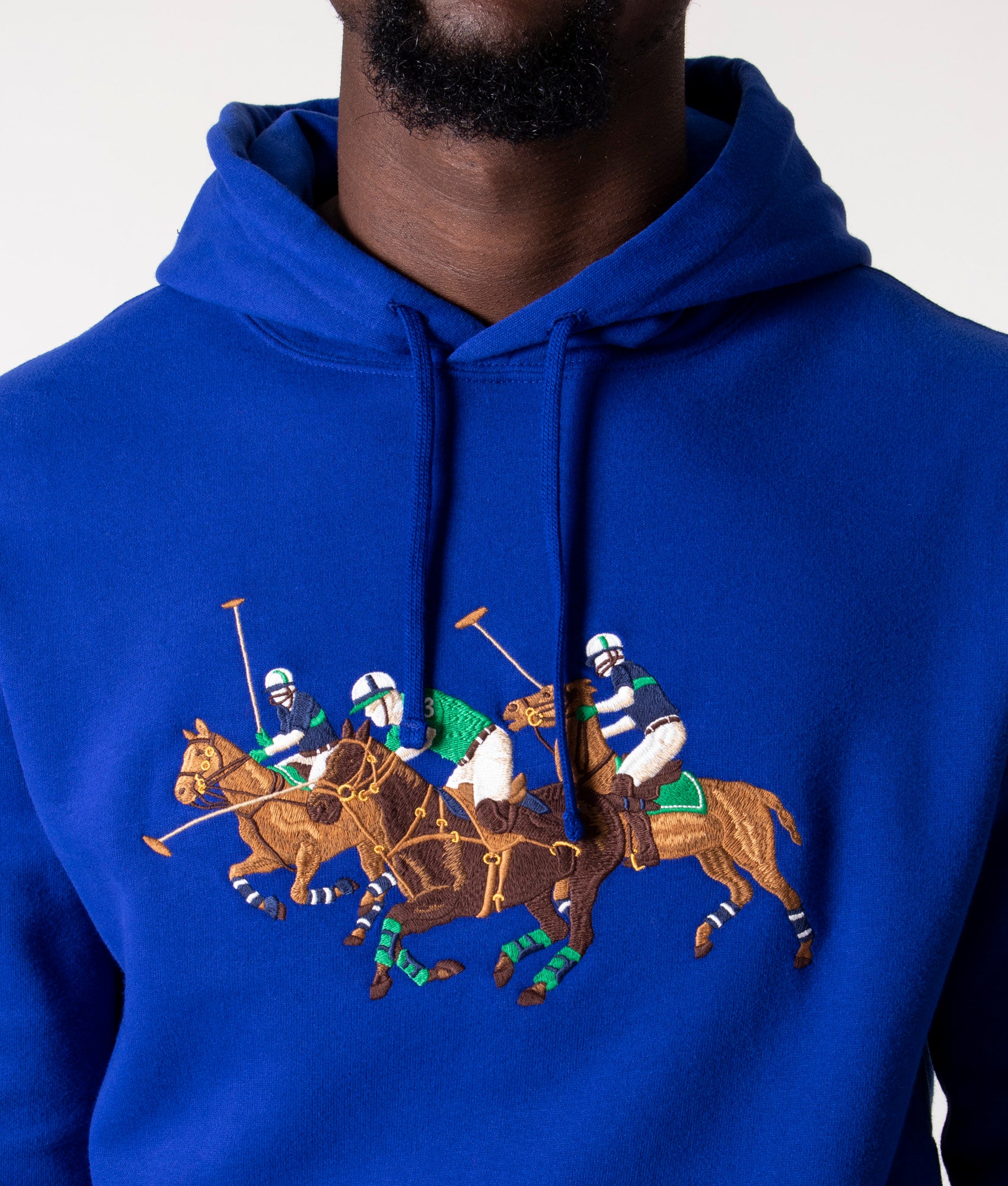 Relaxed Fit Triple Pony Fleece Hoodie - Image 3