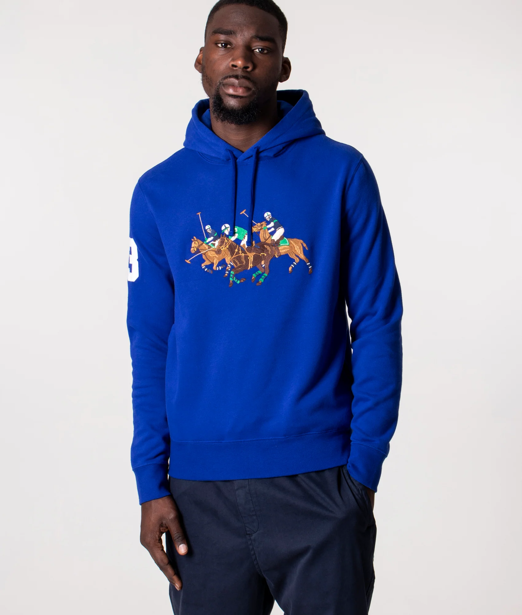 Relaxed Fit Triple Pony Fleece Hoodie - Image 6