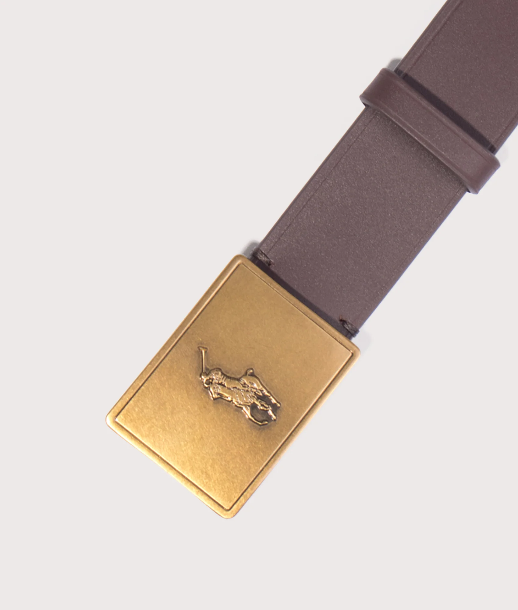 Pony Plaque Leather Belt
