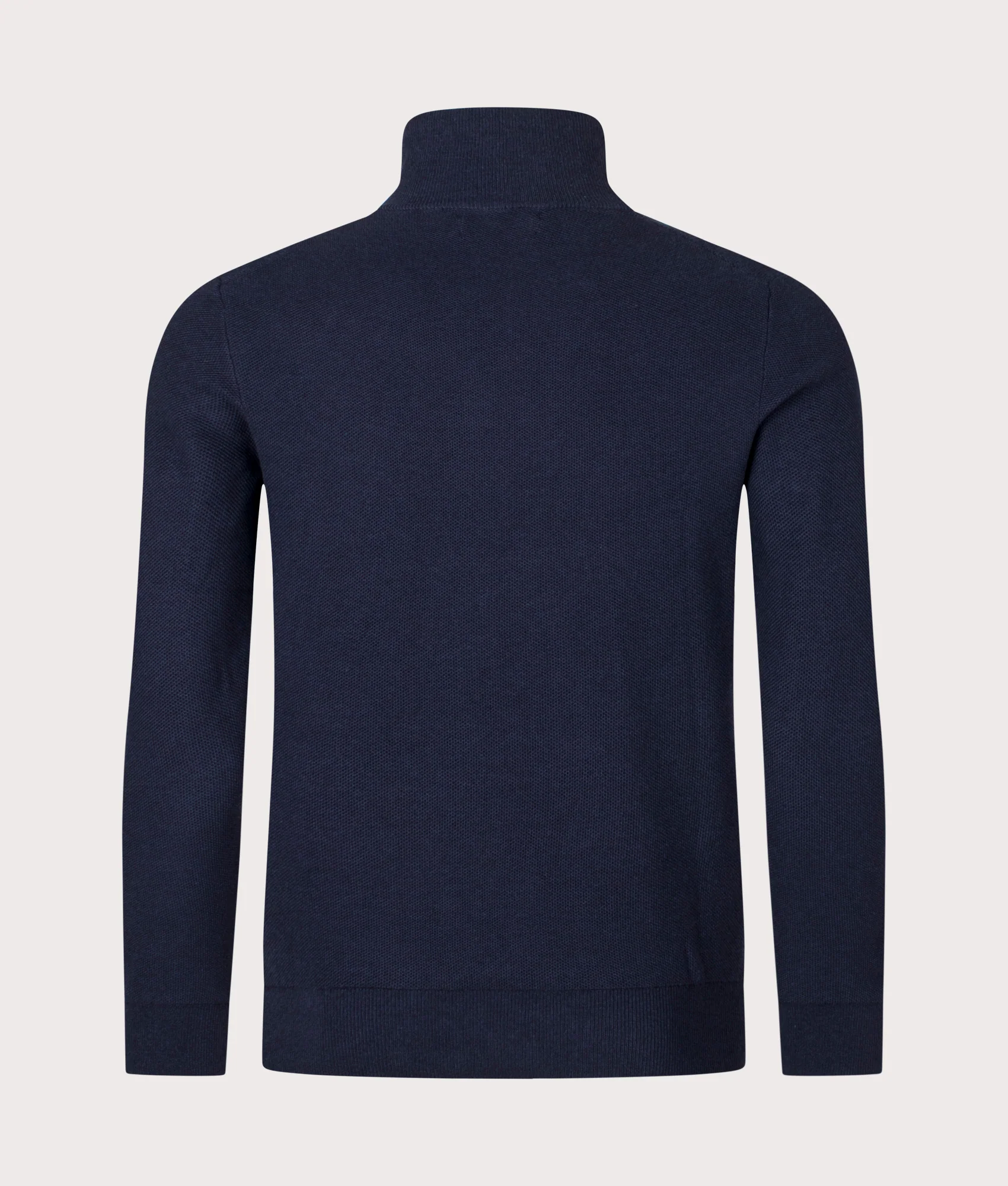 Contrast Logo Quarter Zip Knit Jumper - Image 3