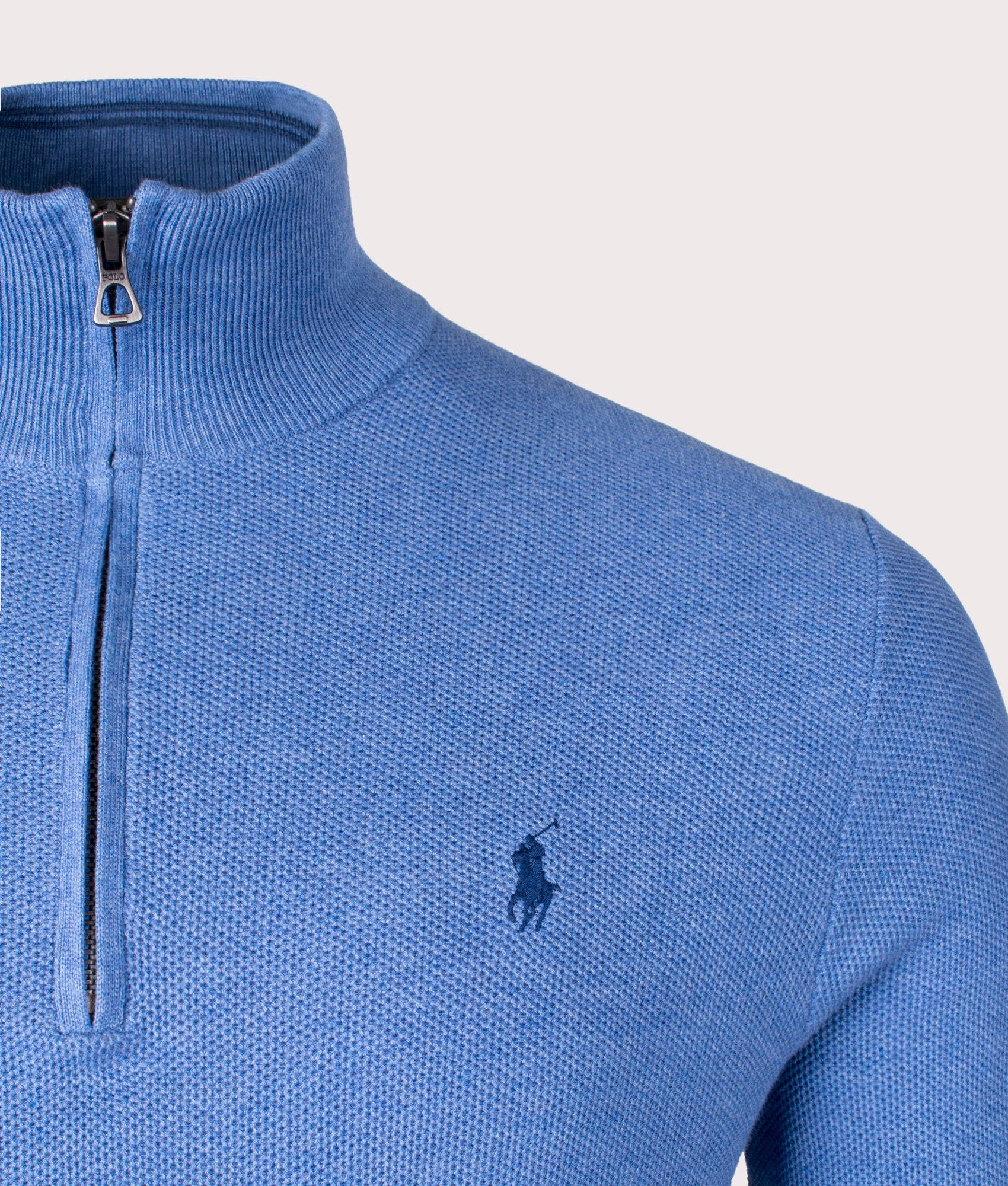 Contrast Logo Quarter Zip Knit Jumper - Image 2