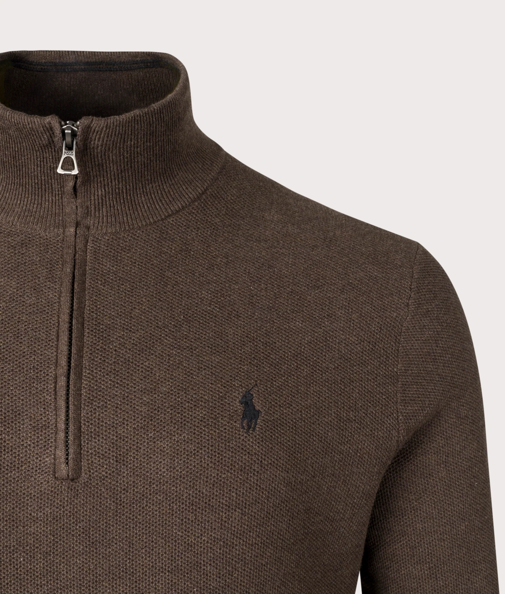 Contrast Logo Quarter Zip Knit Jumper - Image 2