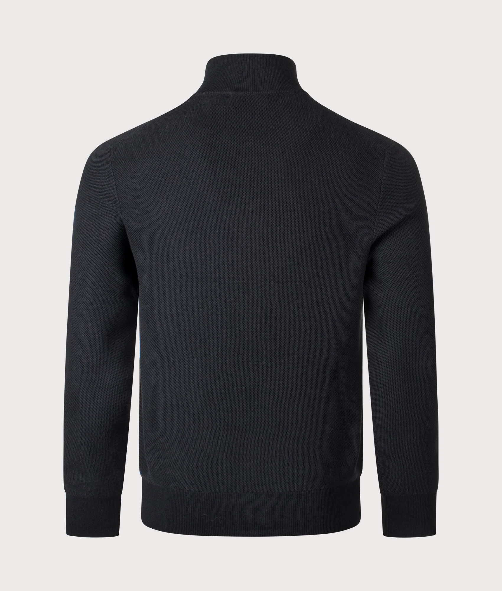 Contrast Logo Quarter Zip Knit Jumper - Image 3