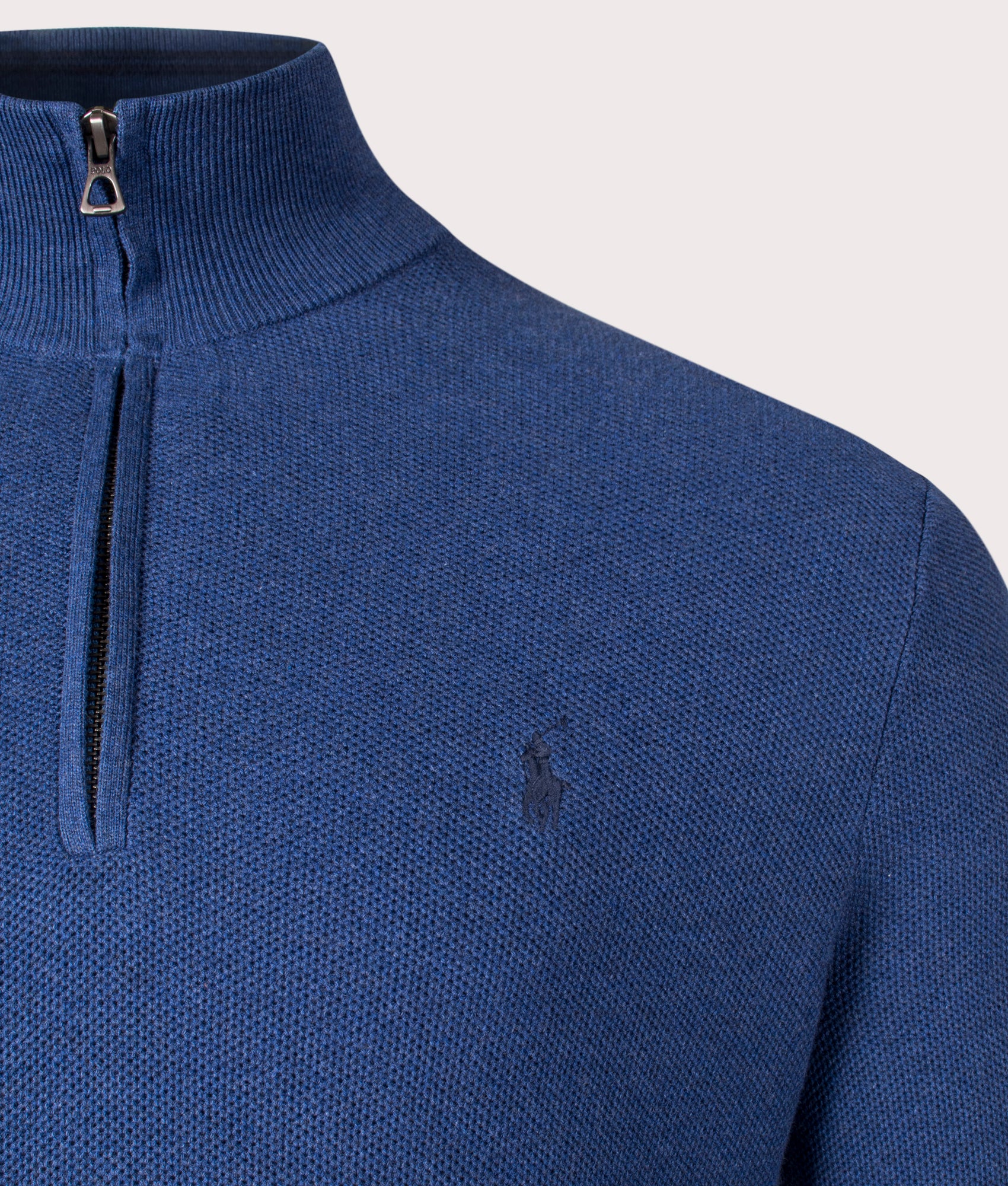 Contrast Logo Quarter Zip Knit Jumper - Image 2