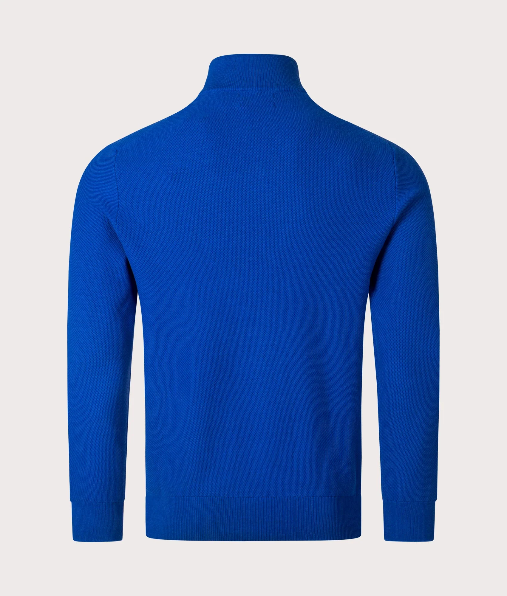 Contrast Logo Quarter Zip Knit Jumper - Image 3