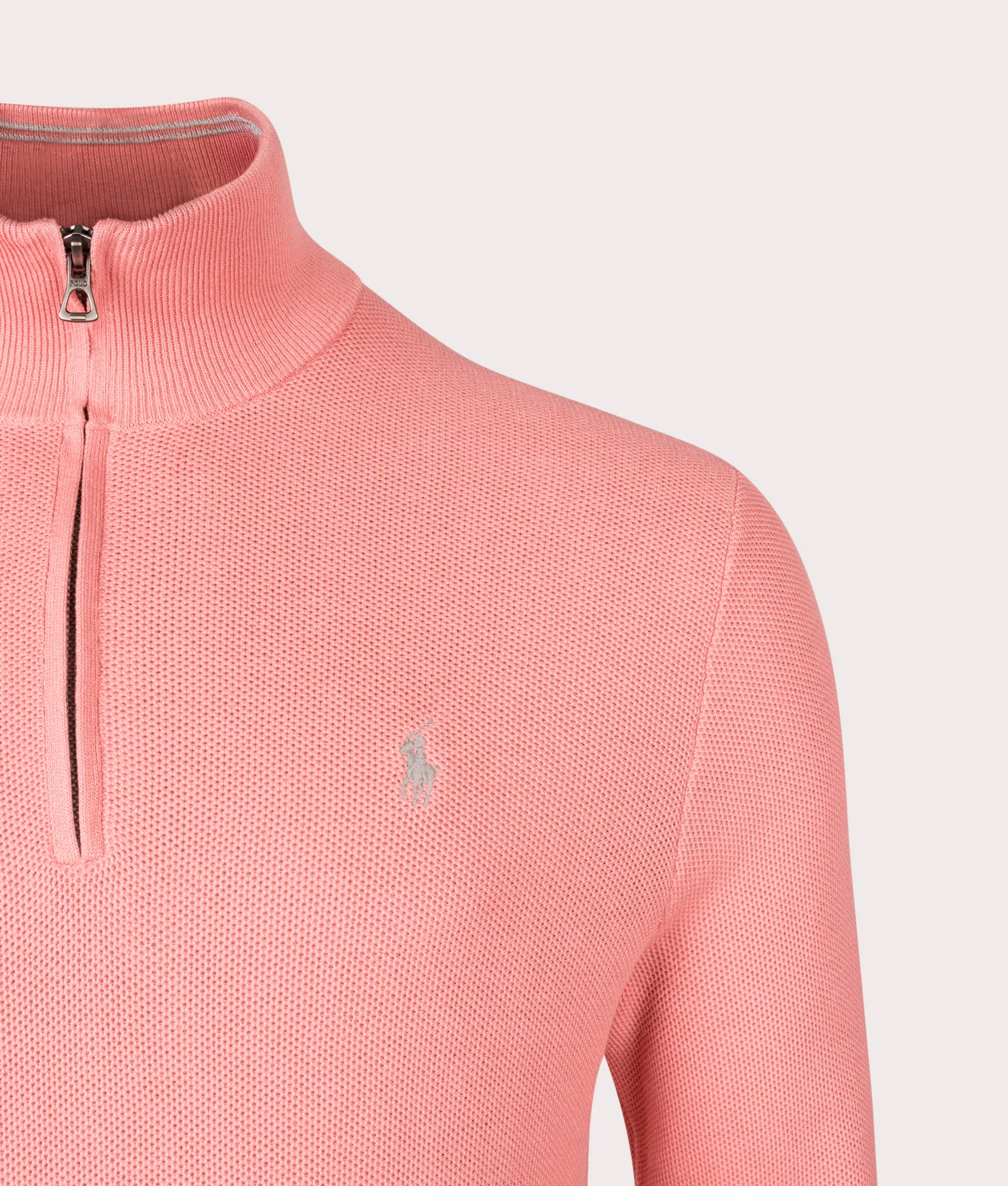 Contrast Logo Quarter Zip Knit Jumper - Image 2