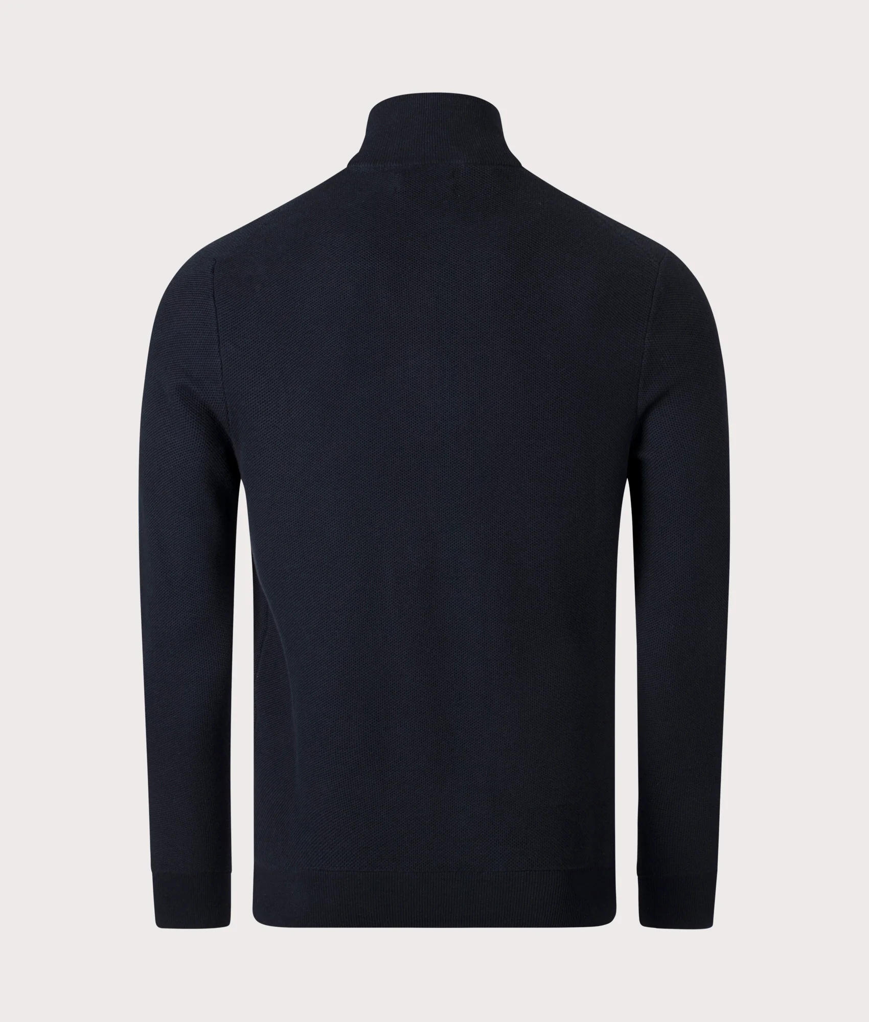 Contrast Logo Quarter Zip Knit Jumper - Image 3