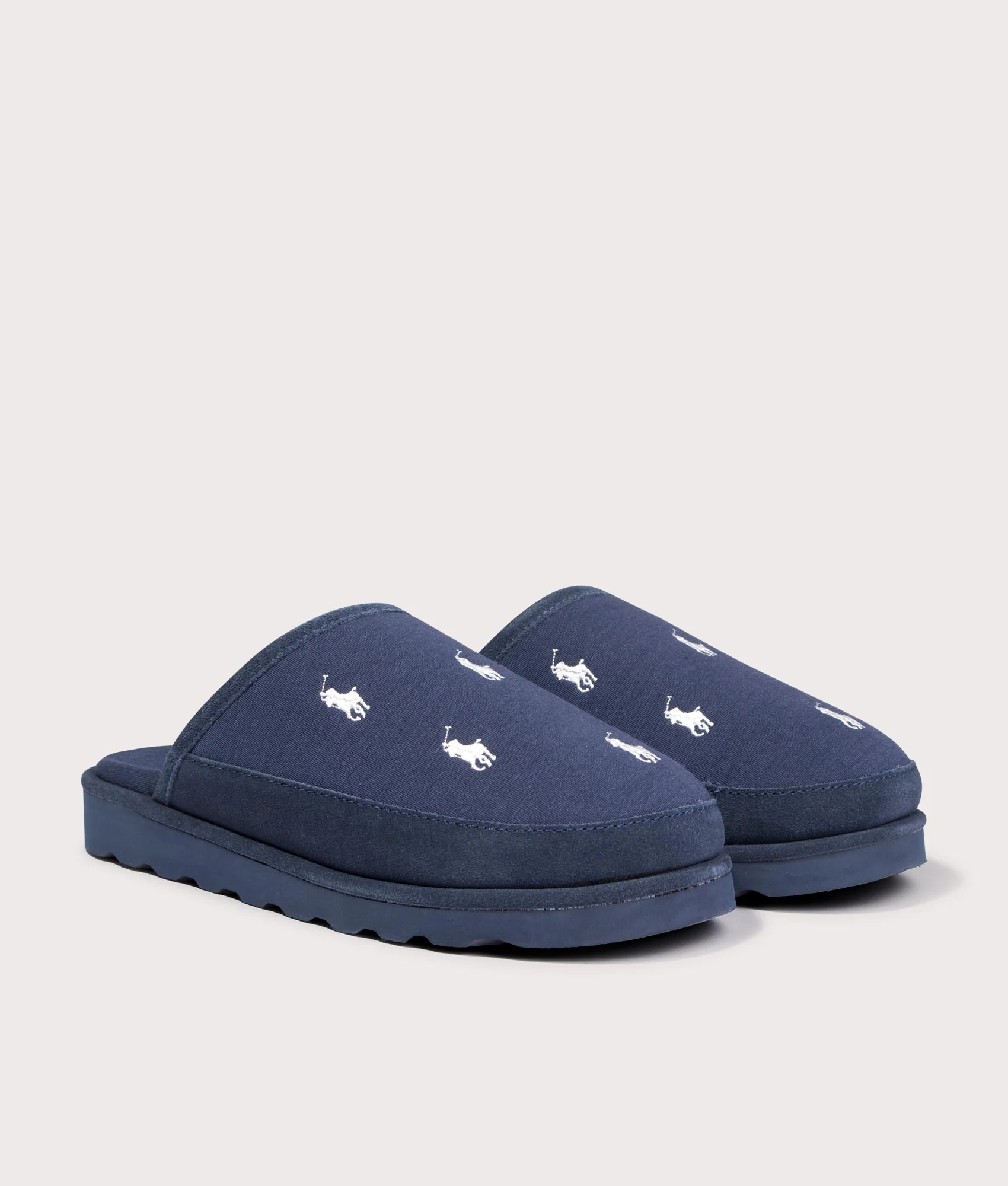 Reade Suede-Trim Polo Pony Scuff Slippers - Image 2