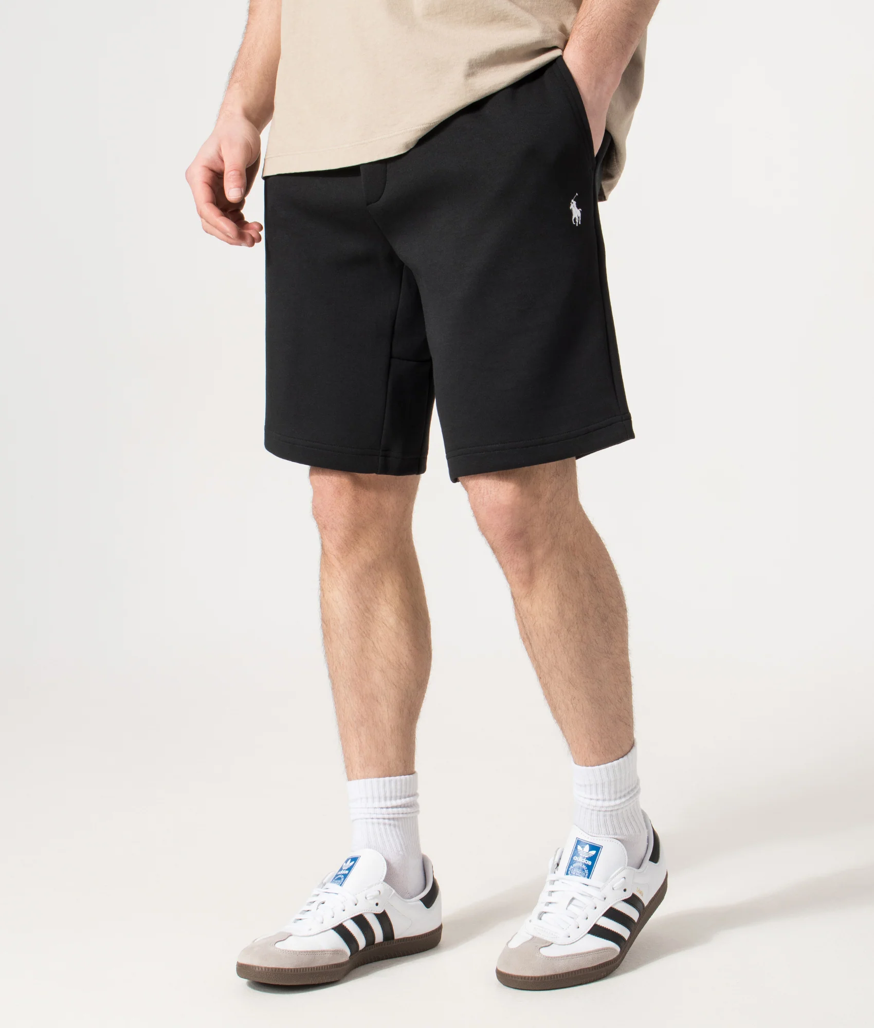 Regular Fit Double Knit Athletic Sweat Shorts