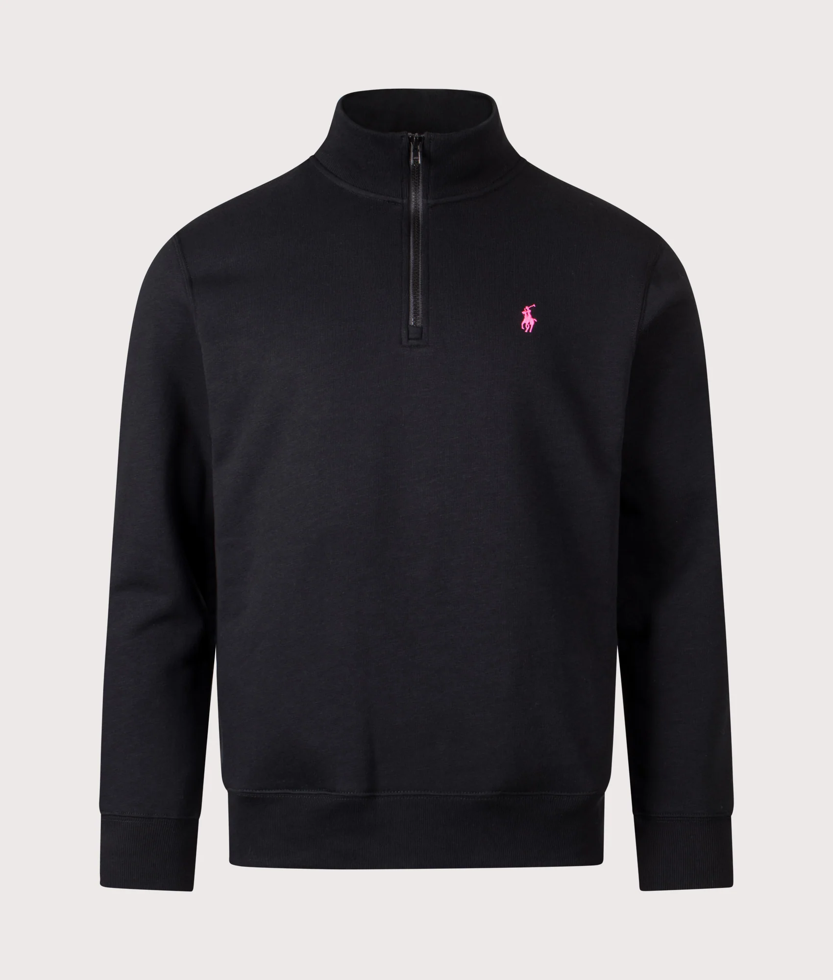 Relaxed Fit Pink Pony Quarter Zip Sweatshirt - Image 2