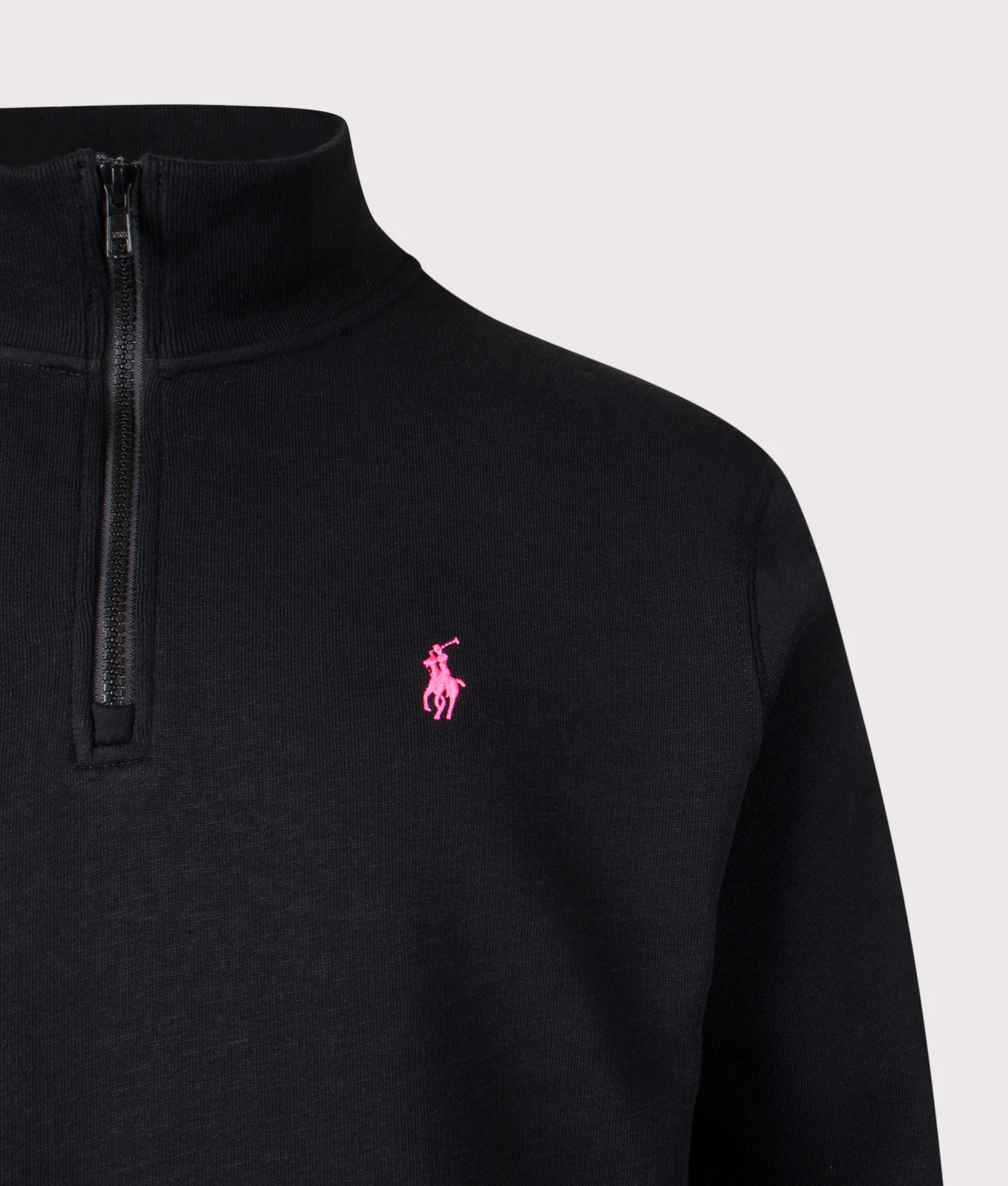 Relaxed Fit Pink Pony Quarter Zip Sweatshirt - Image 3