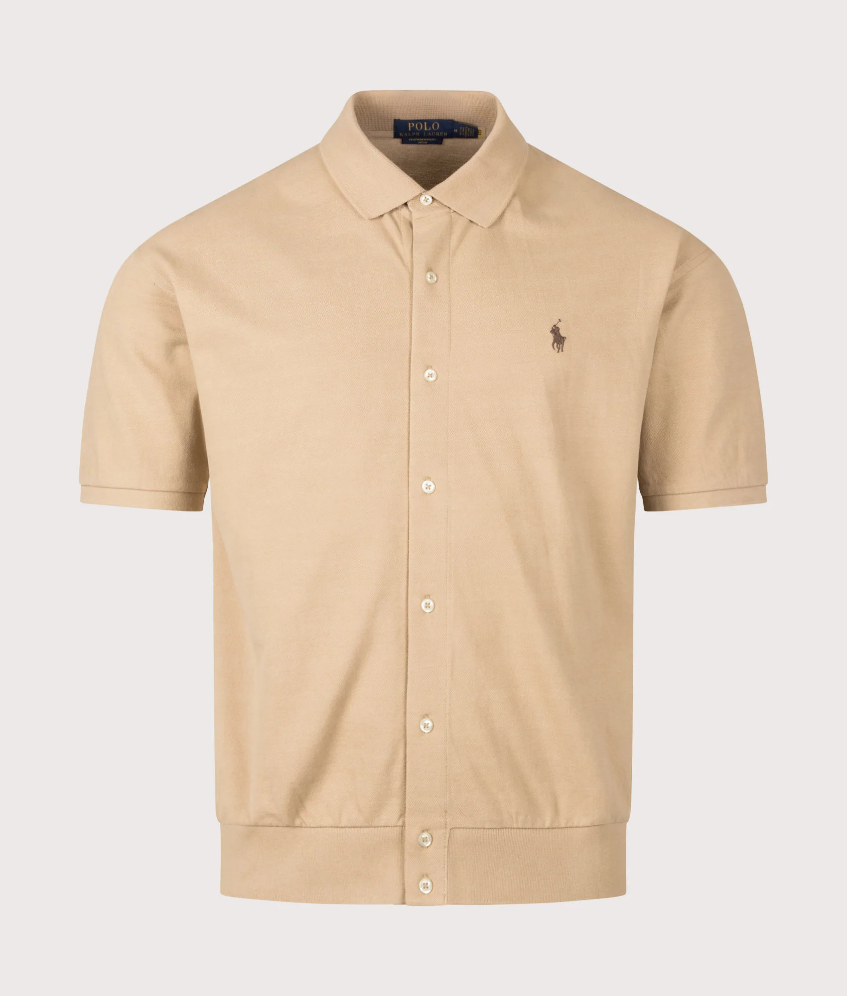 Relaxed Fit Short Sleeve Cotton Mesh Shirt