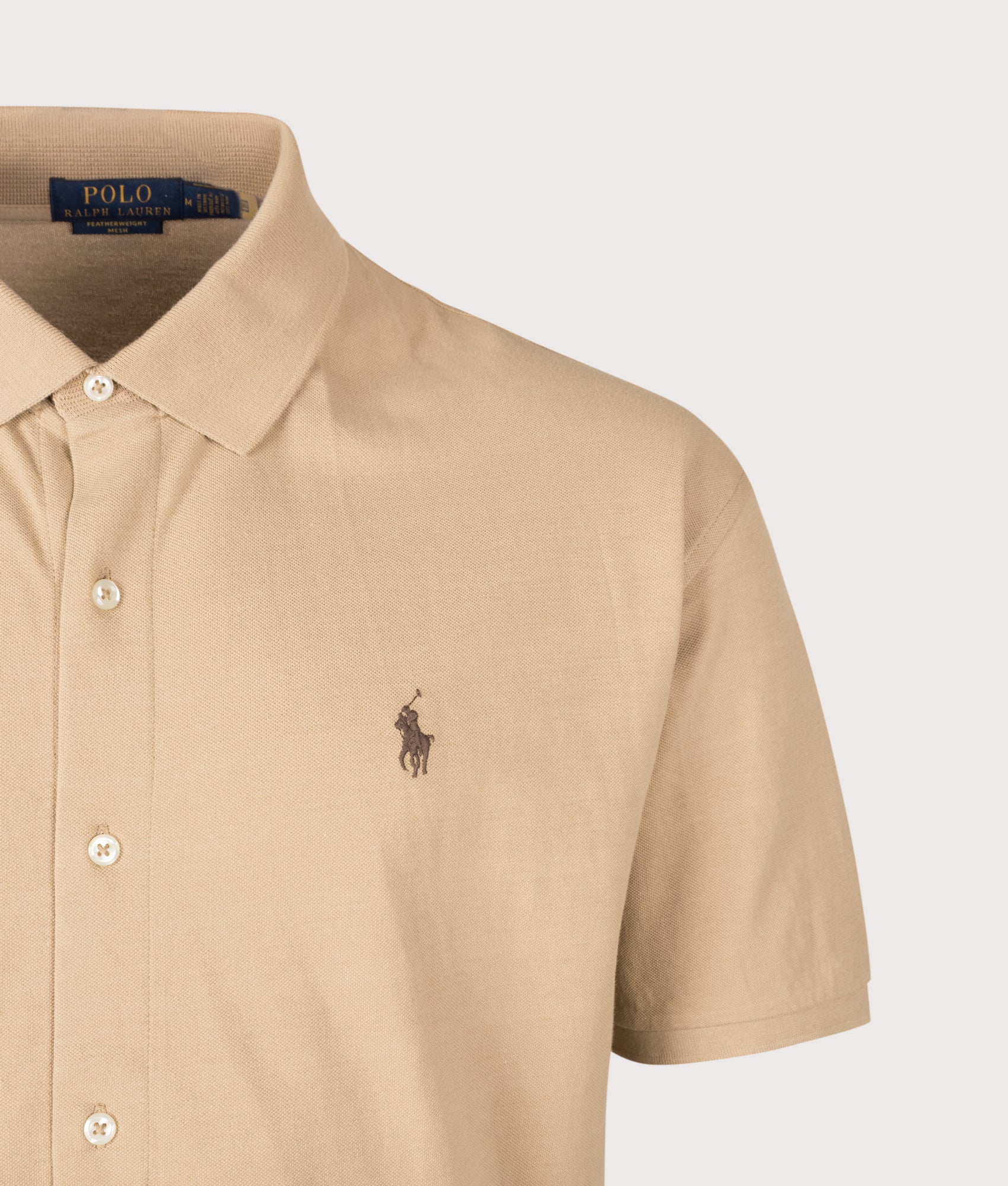 Relaxed Fit Short Sleeve Cotton Mesh Shirt - Image 3