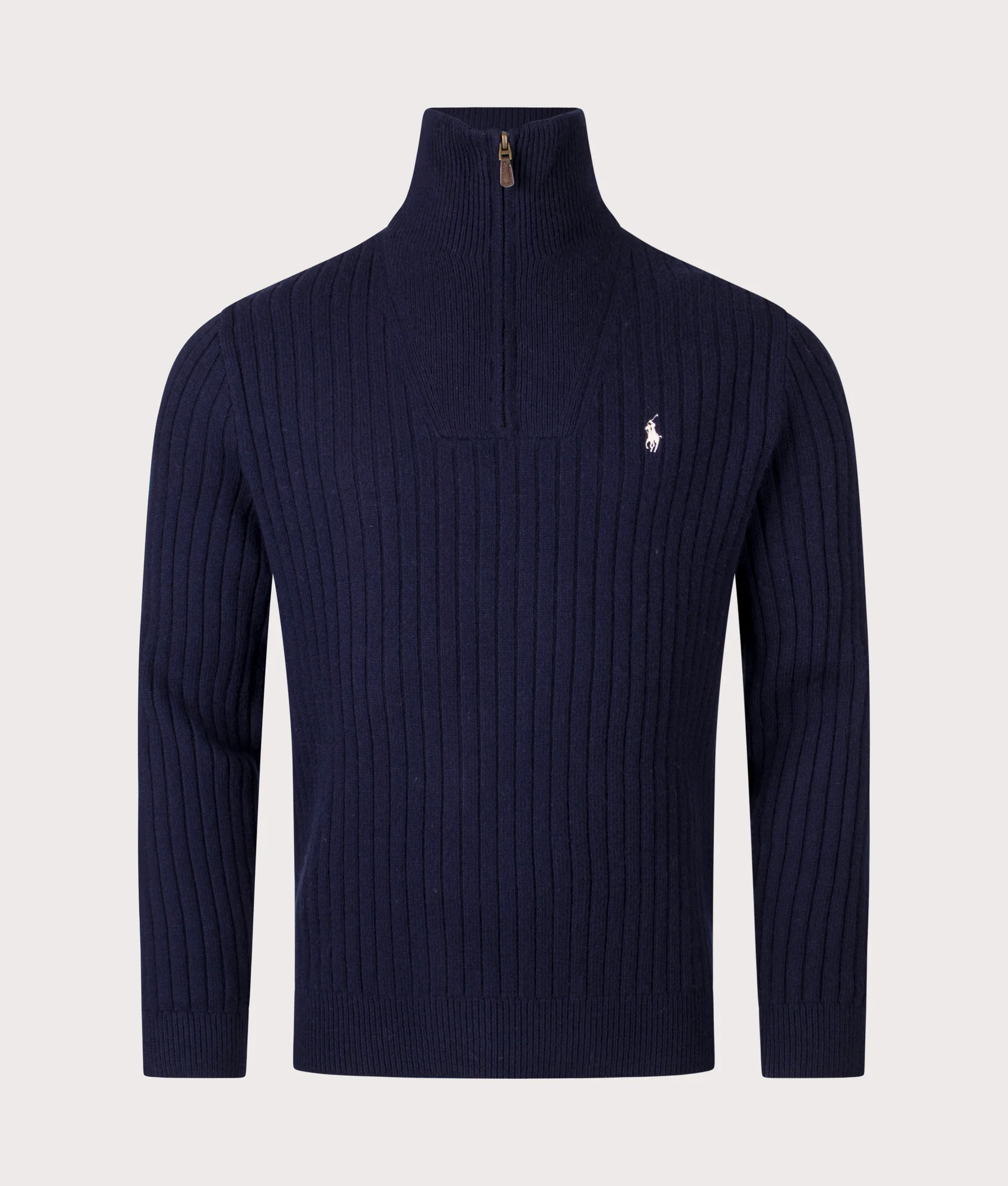Rib Knit Wool Quarter Zip - Image 3