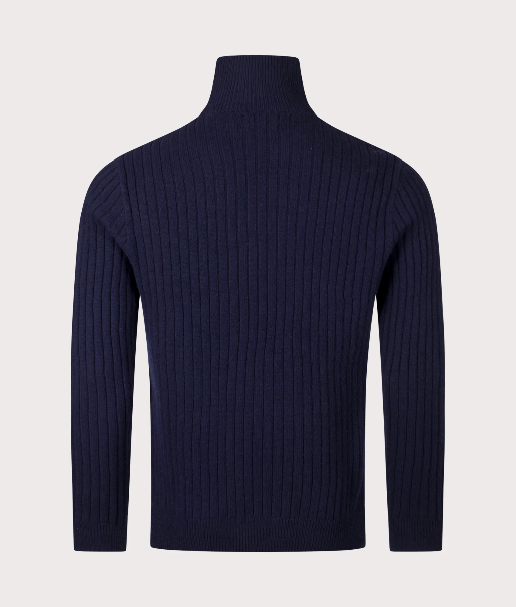 Rib Knit Wool Quarter Zip - Image 4