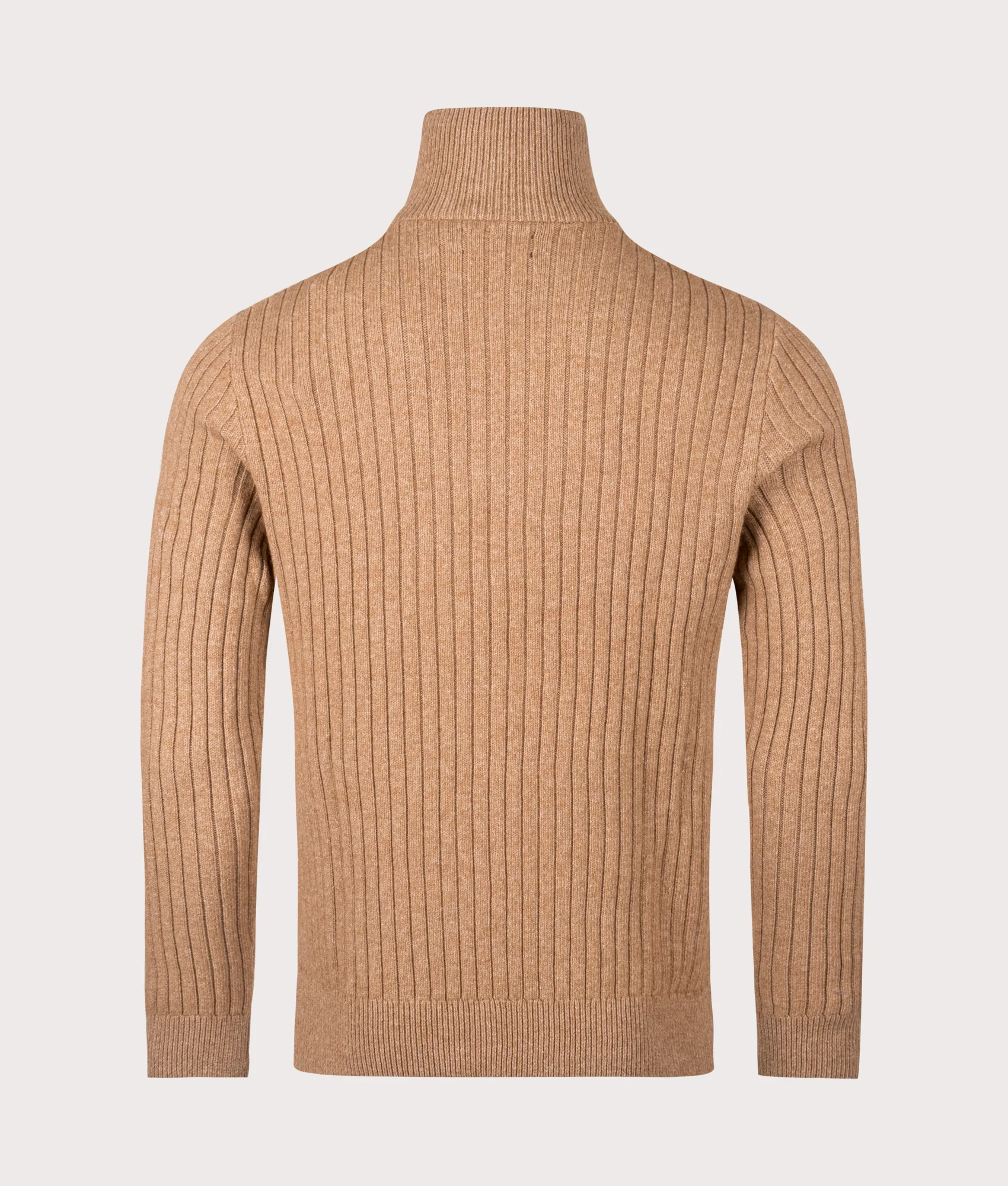 Rib Knit Wool Quarter Zip - Image 4