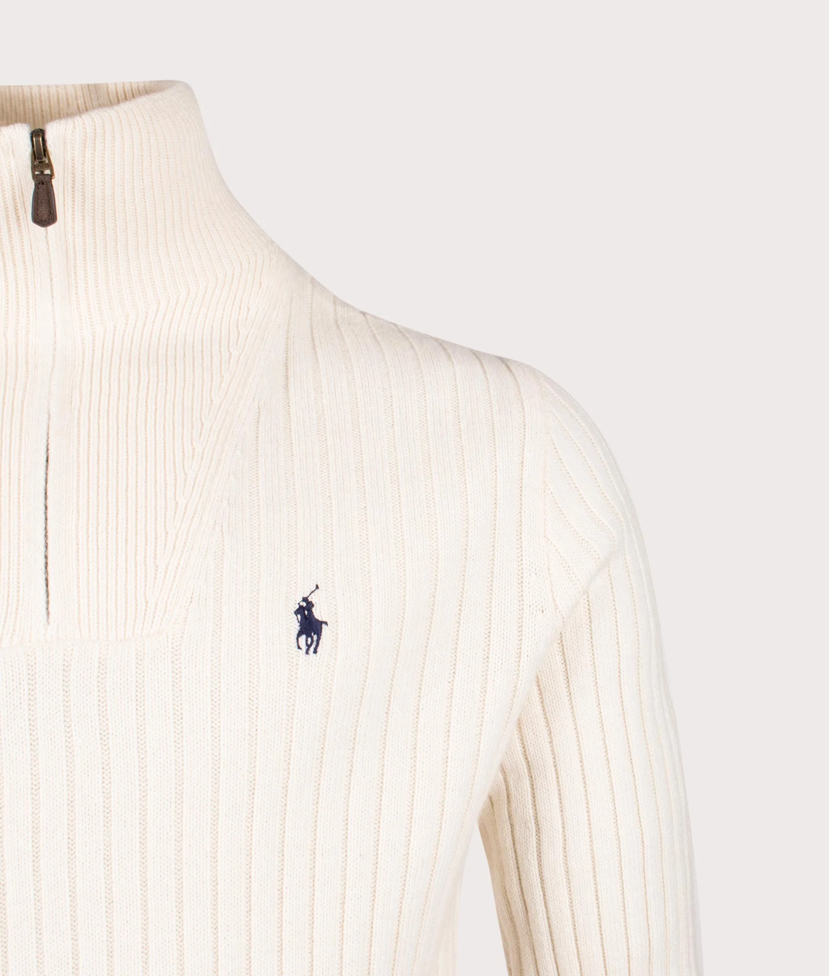 Rib Knit Wool Quarter Zip - Image 2