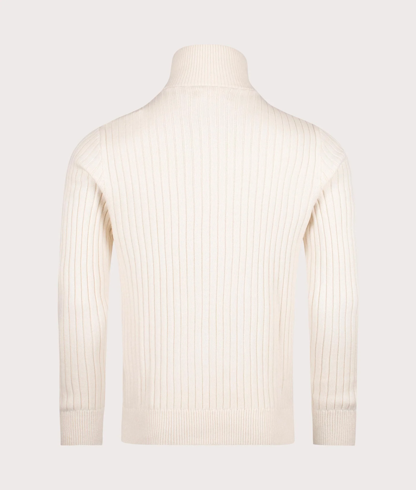 Rib Knit Wool Quarter Zip - Image 4