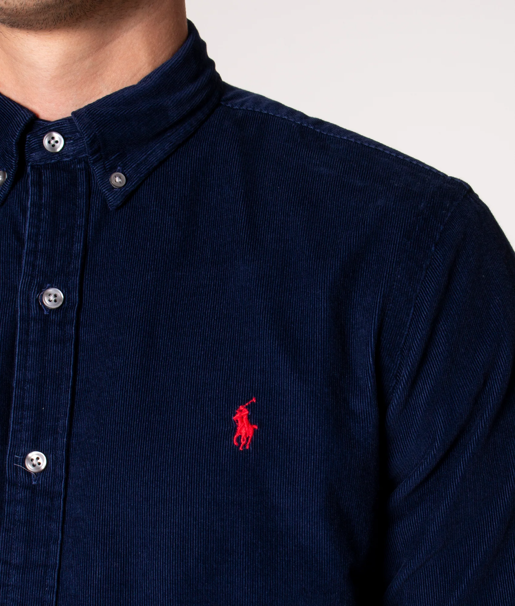 Slim Fit Corduroy Shirt - Image 3