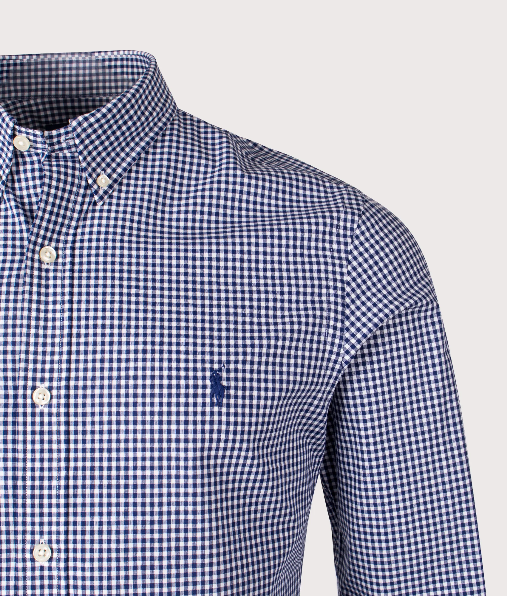 Slim Fit Gingham Stretch Poplin Shirt - Image 2