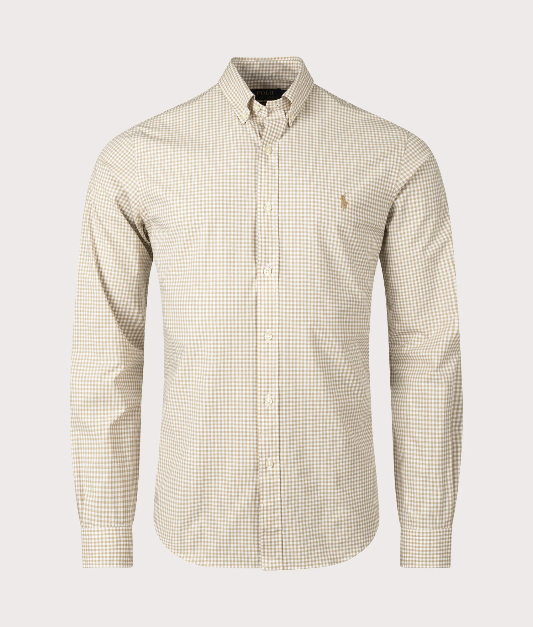 Slim Fit Gingham Stretch Poplin Shirt