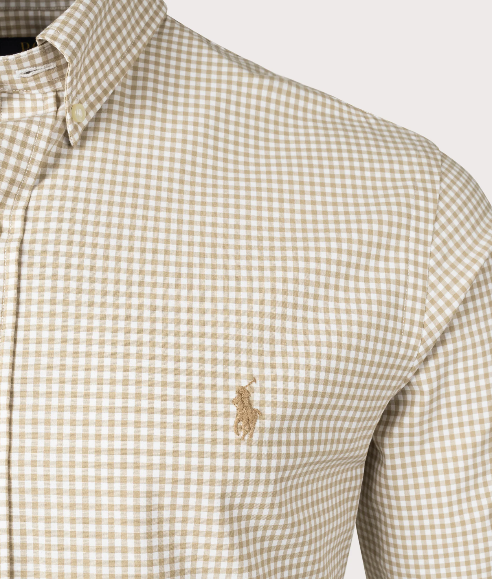 Slim Fit Gingham Stretch Poplin Shirt - Image 2