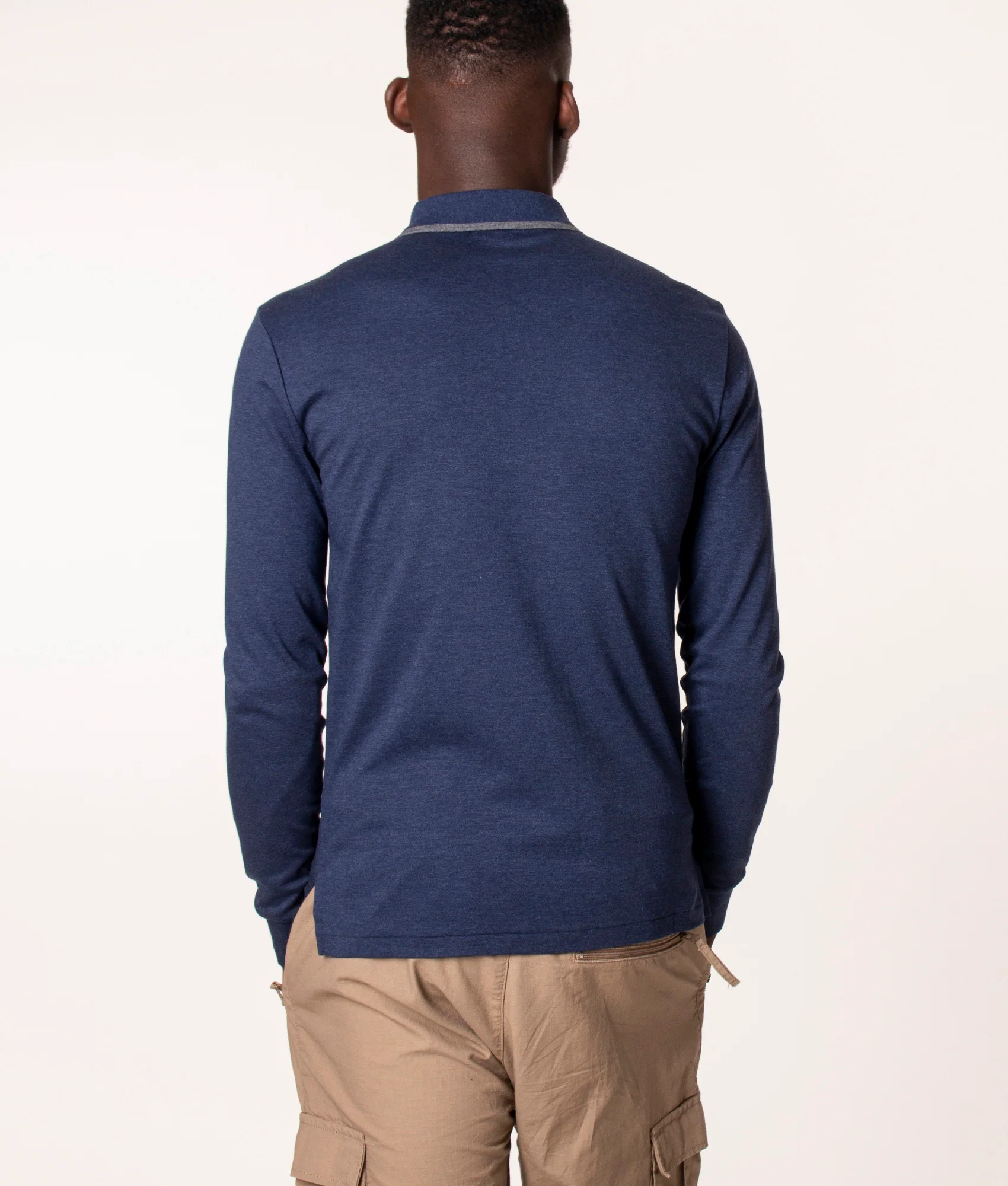 Slim Fit Long Sleeve Polo Shirt - Image 4
