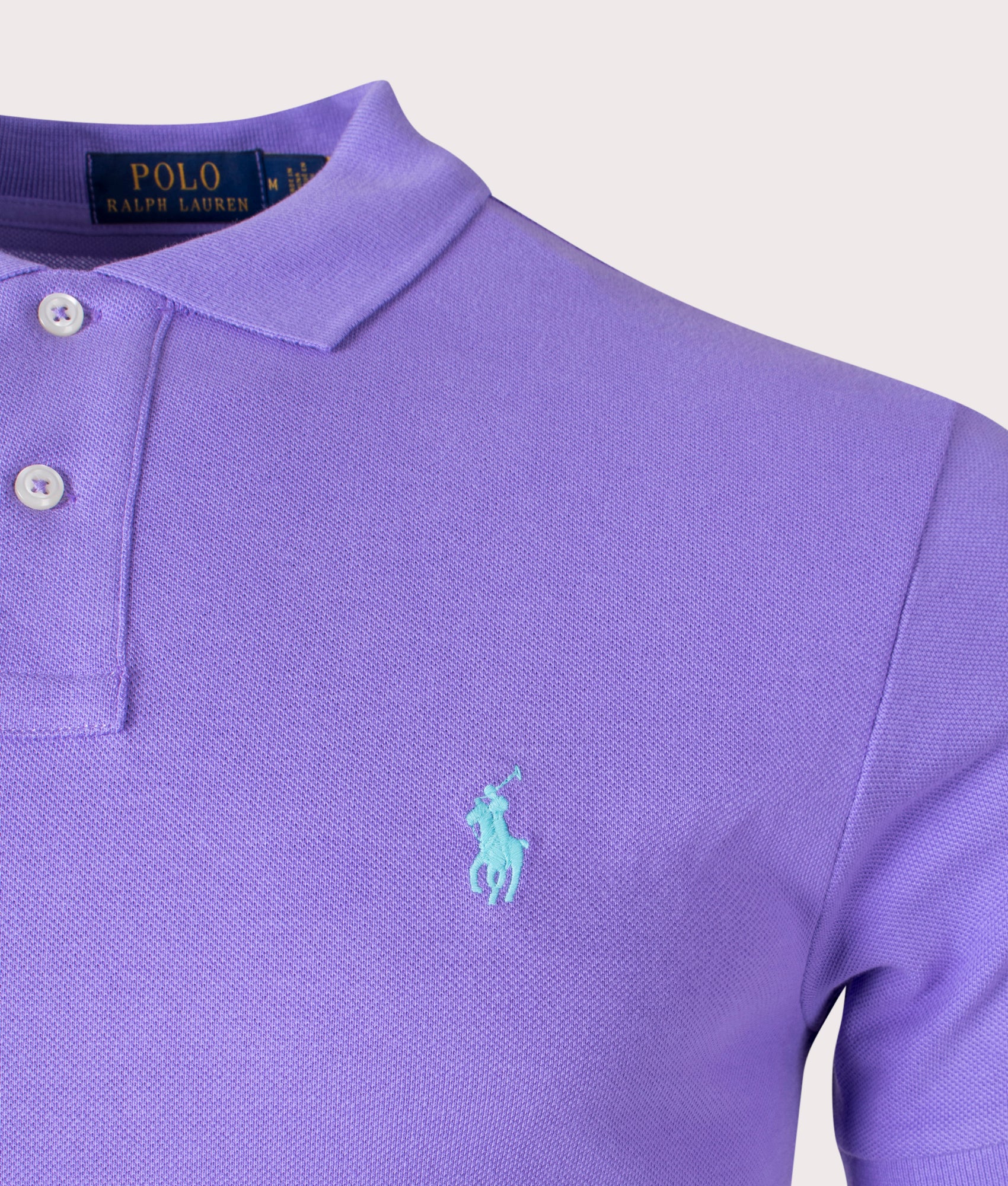 Slim Fit Mesh Knit Polo Shirt - Image 2