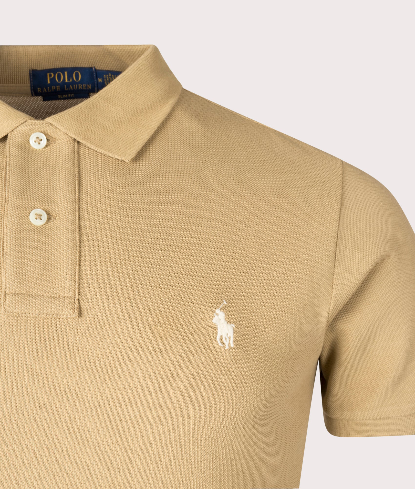 Slim Fit Mesh Polo Shirt - Image 2