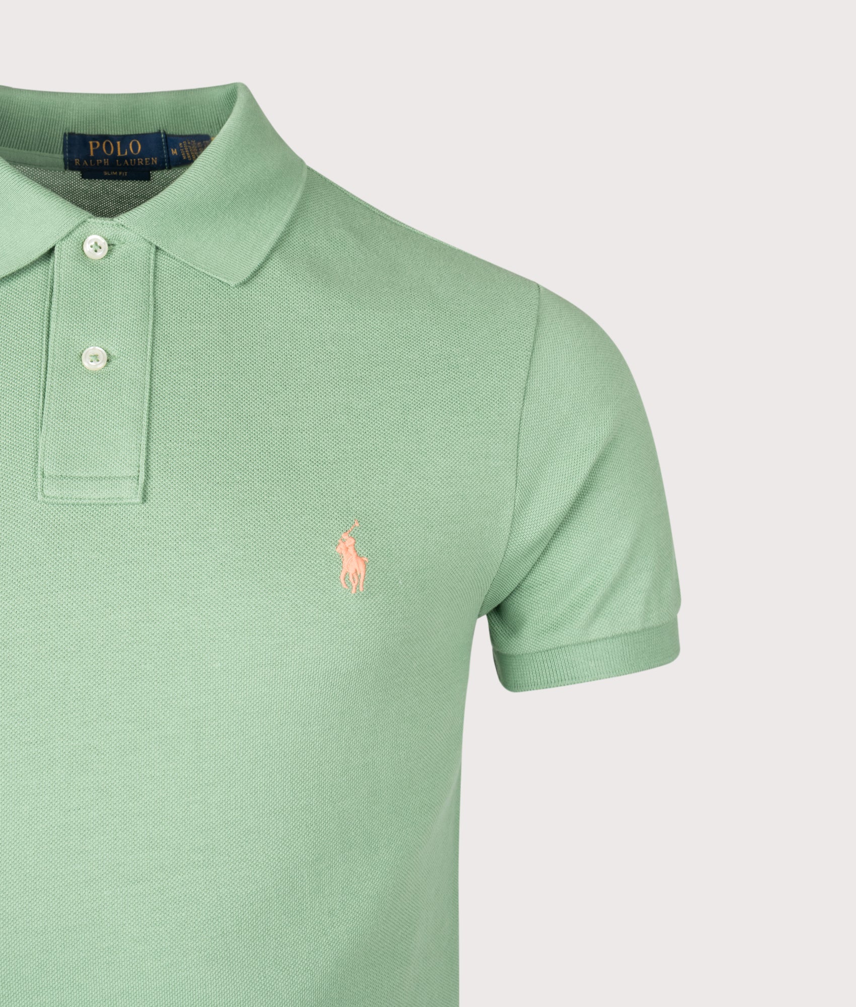 Slim Fit Mesh Polo Shirt - Image 2