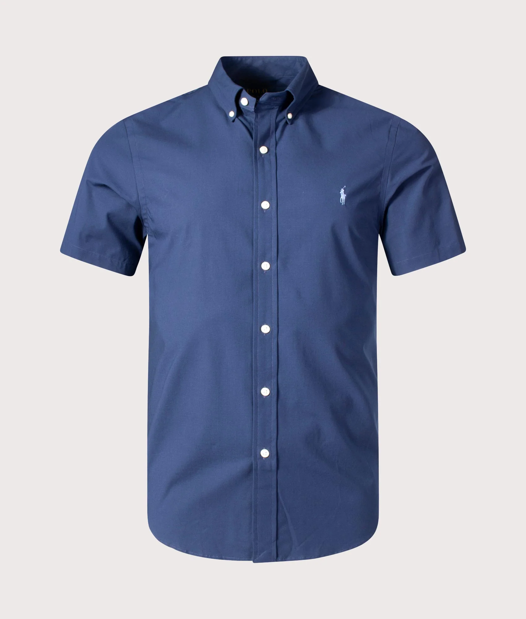 Slim Fit Short Sleeve Stretch Poplin Shirt