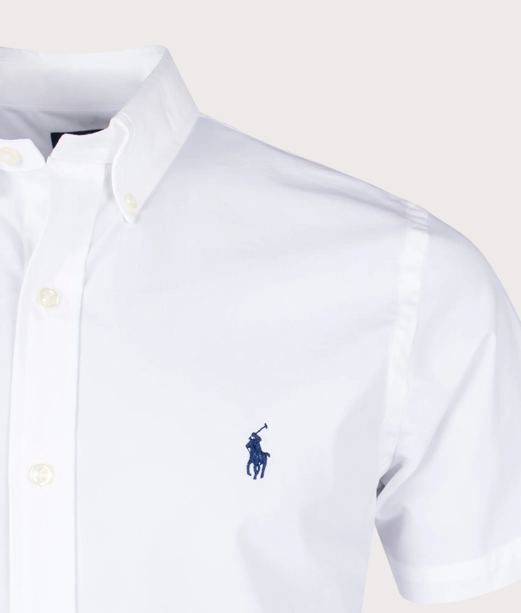 Slim Fit Short Sleeve Stretch Poplin Shirt - Image 2