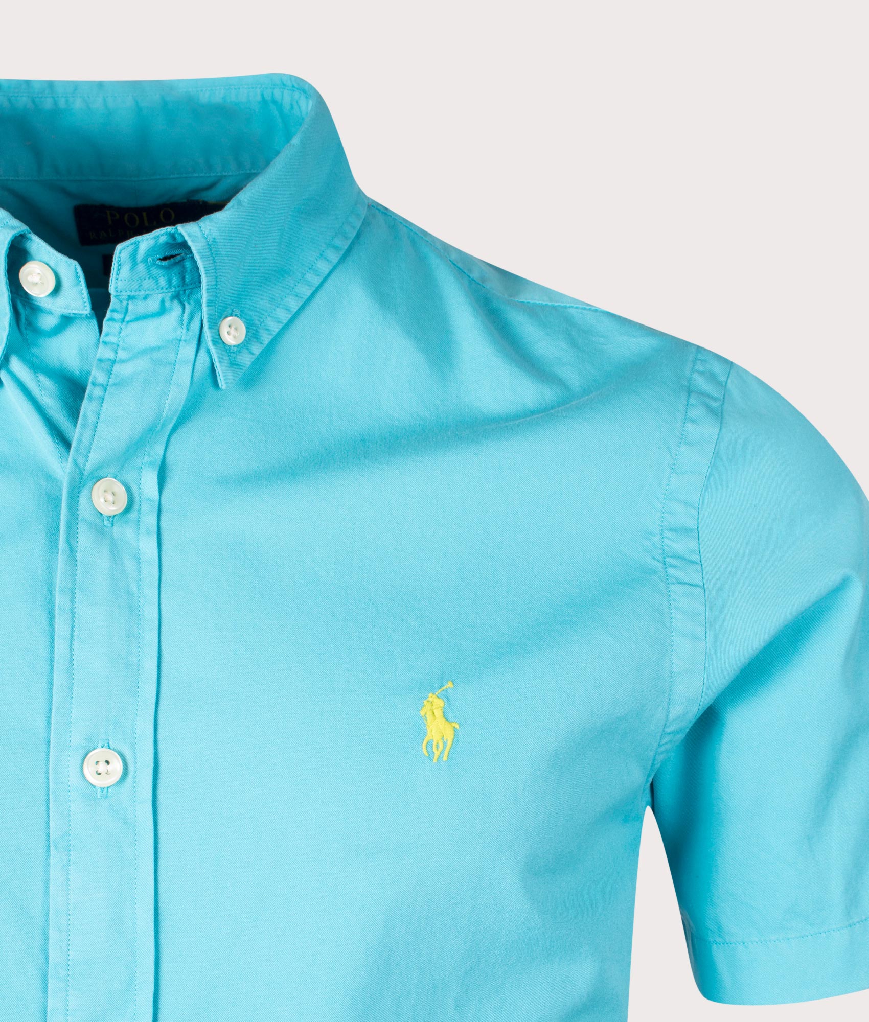 Slim Fit Short Sleeve Twill Sport Shirt - Image 2
