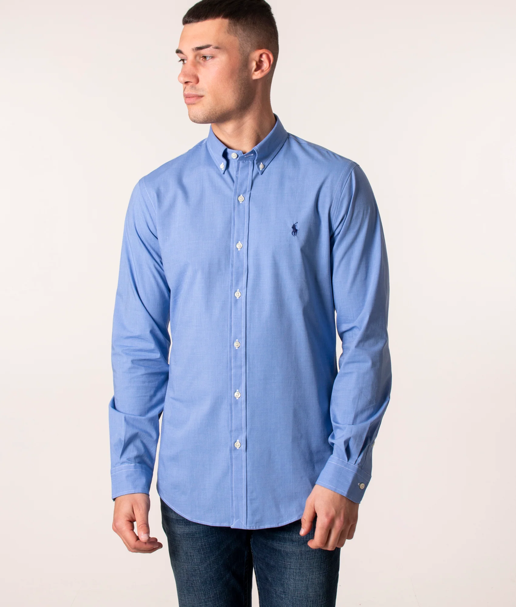 Slim Fit Stretch Poplin Shirt - Image 2