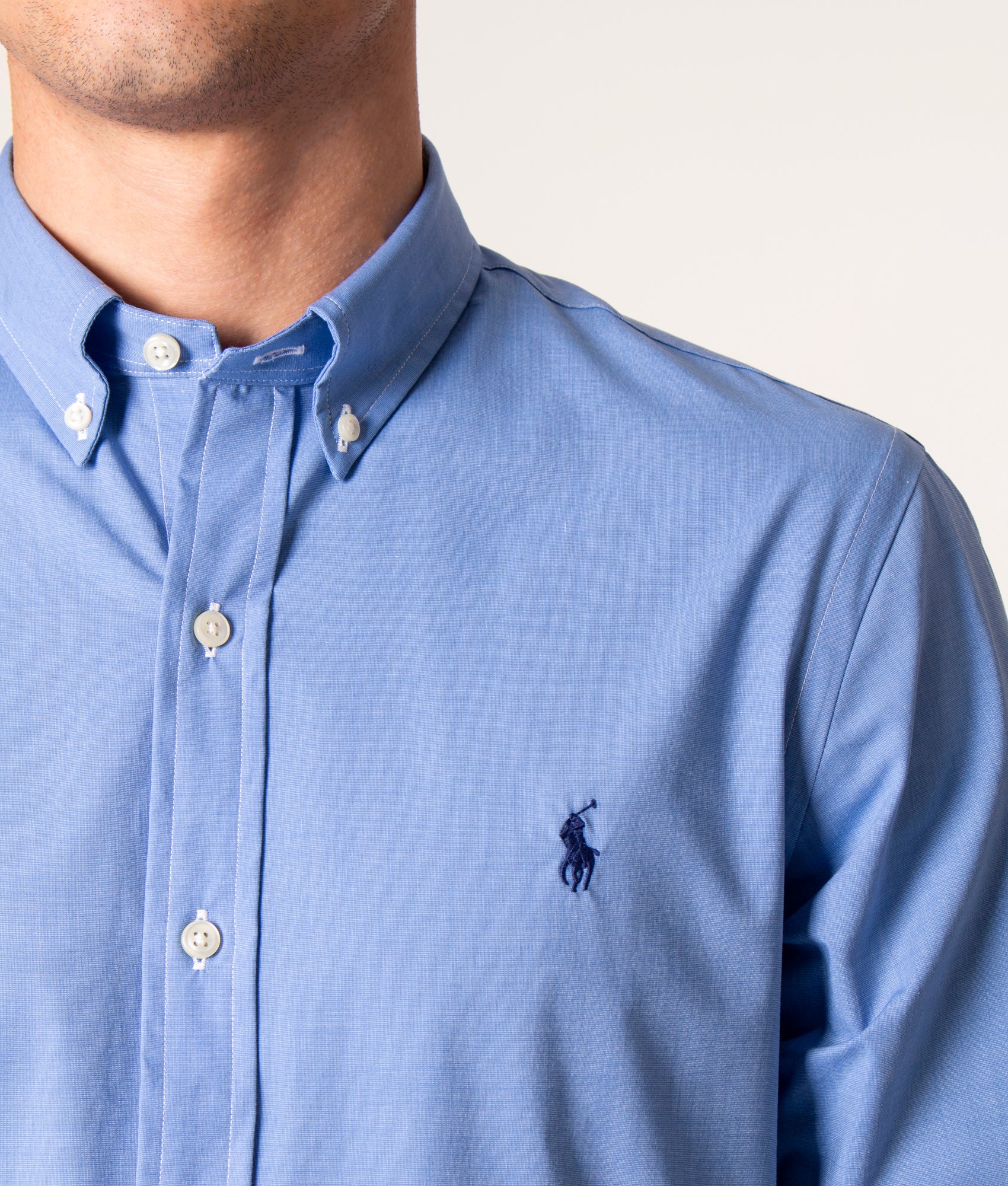 Slim Fit Stretch Poplin Shirt - Image 3