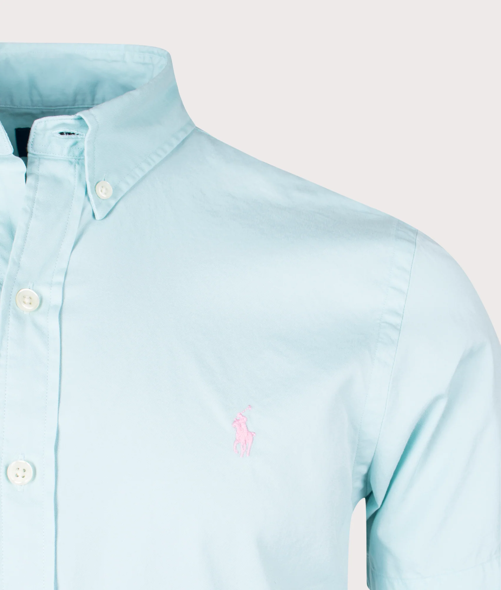 Slim Fit Short Sleeve Twill Sport Shirt - Image 2