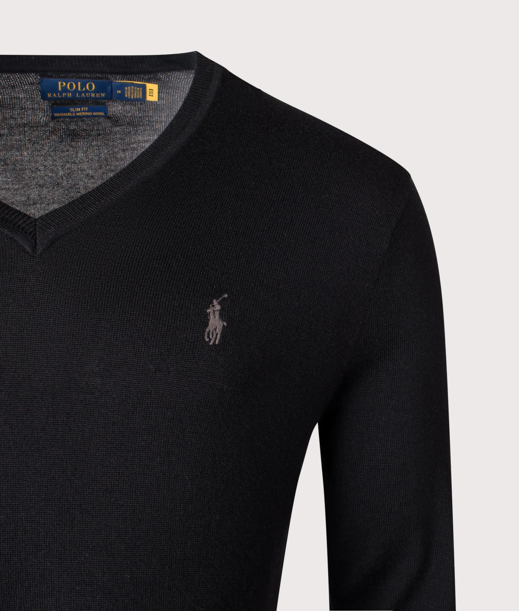 Slim Fit Wool V-Neck Knit - Image 2