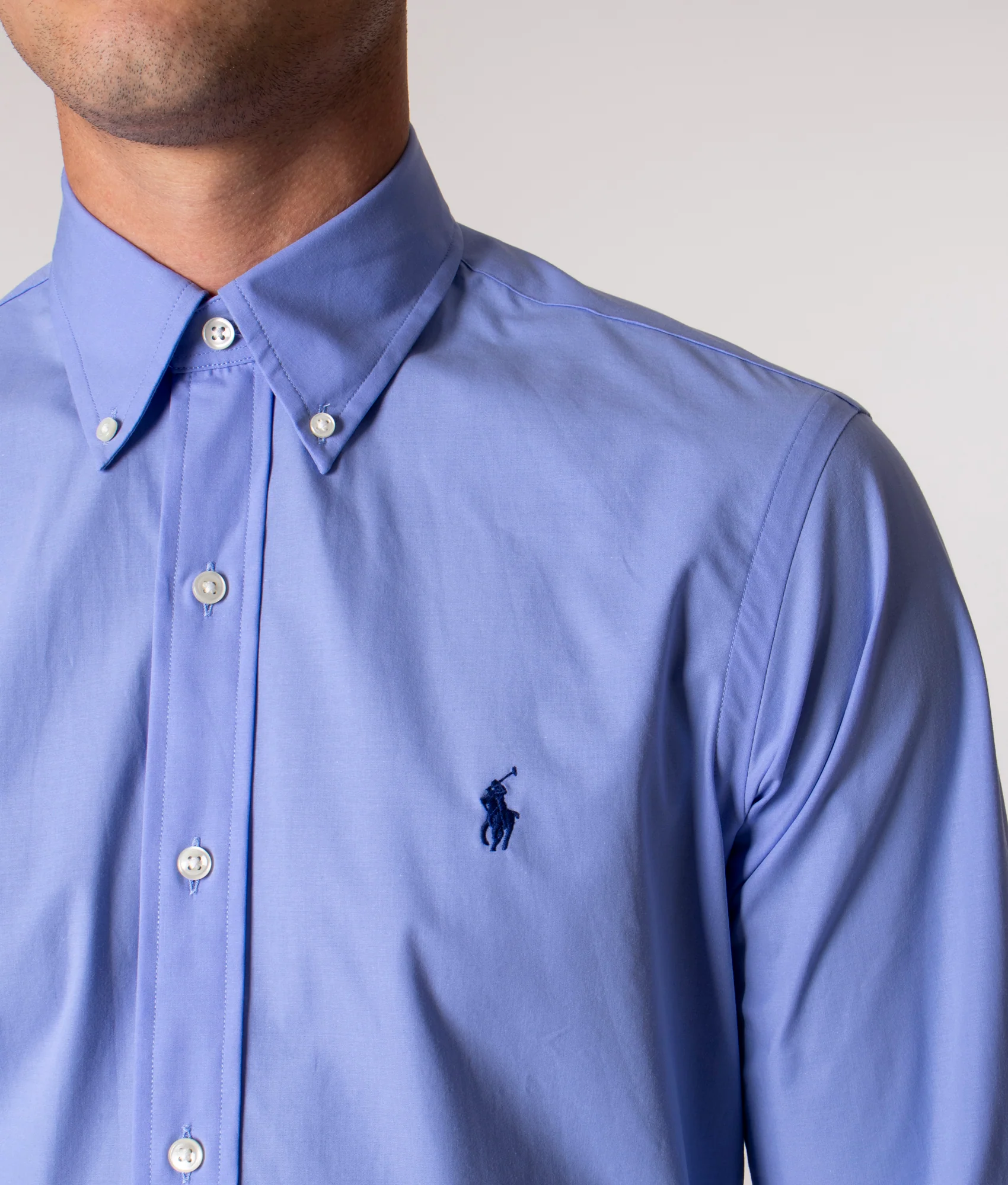 Custom Fit Stretch Cotton Poplin Shirt - Image 3