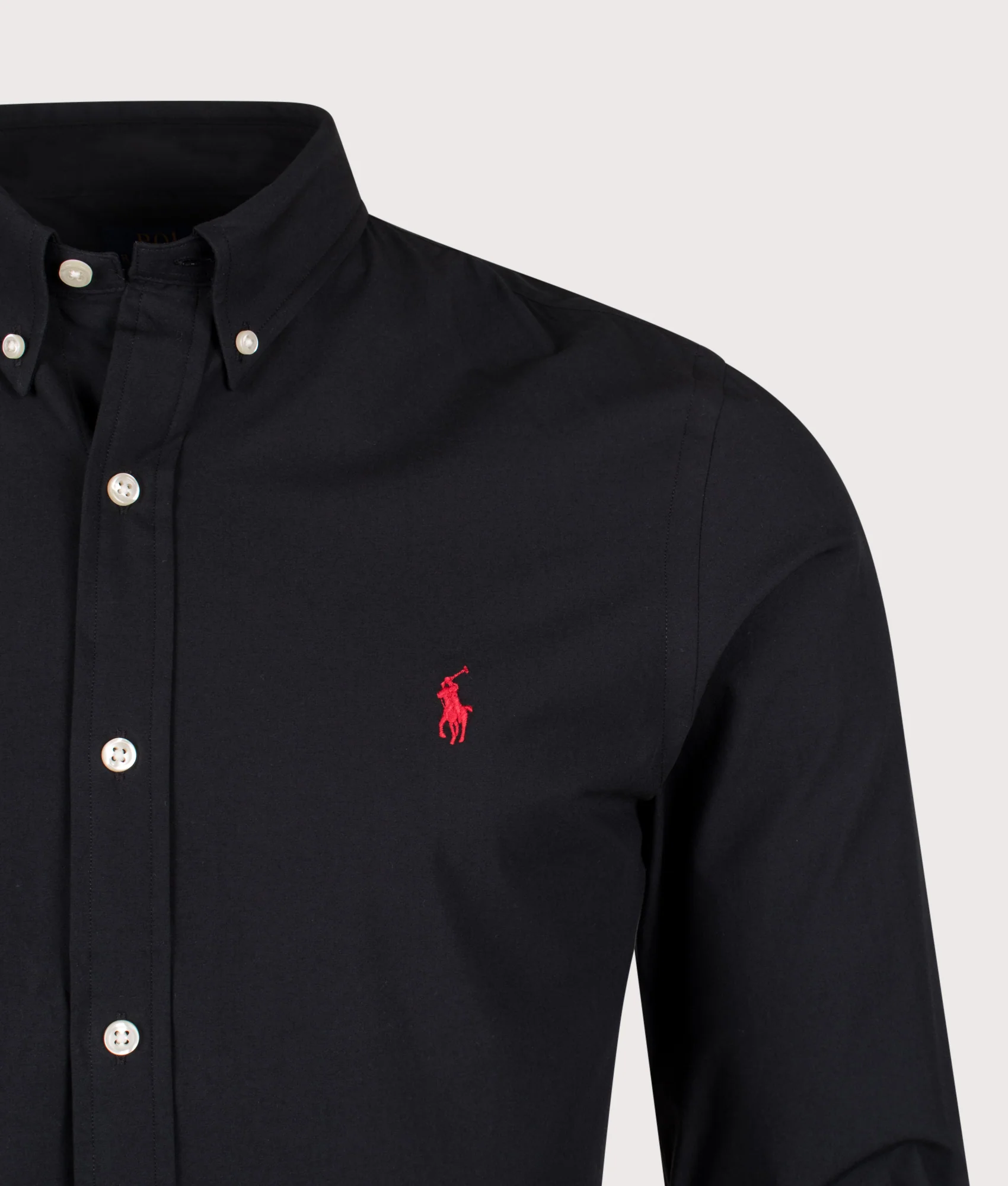 Slim Fit Stretch Poplin Shirt - Image 3