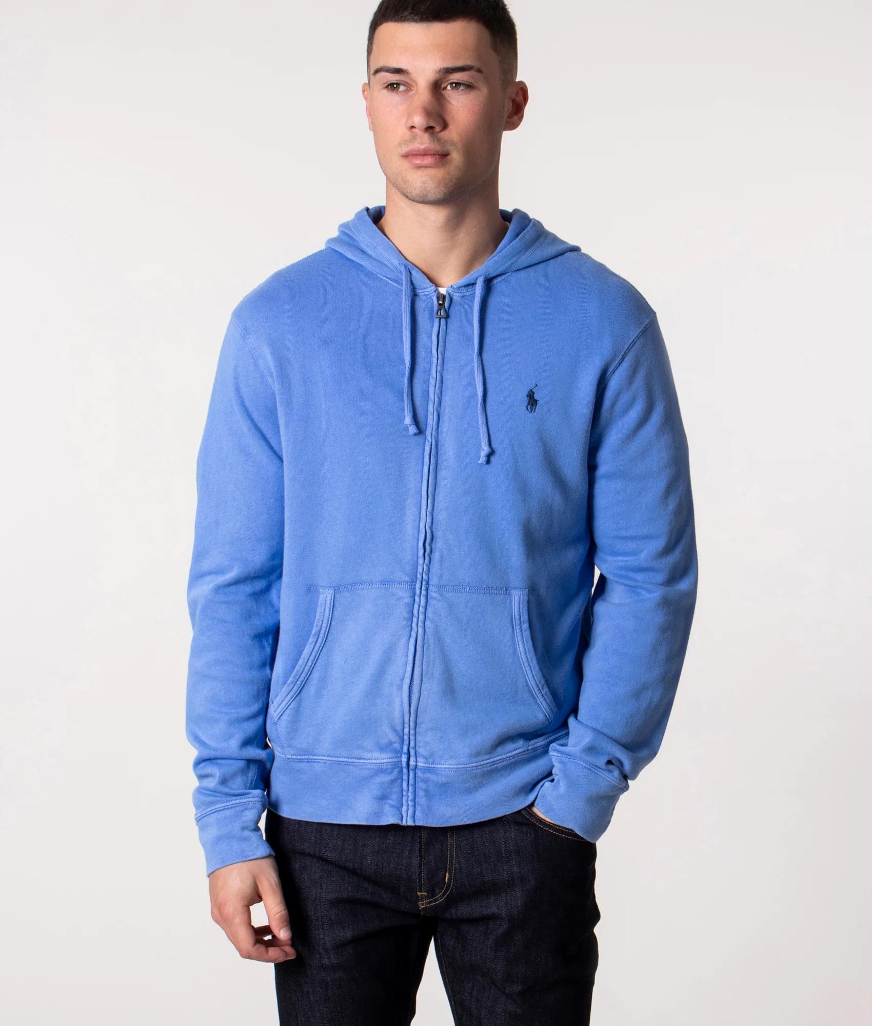 Lightweight Terry Zip Through Hoodie - Image 3