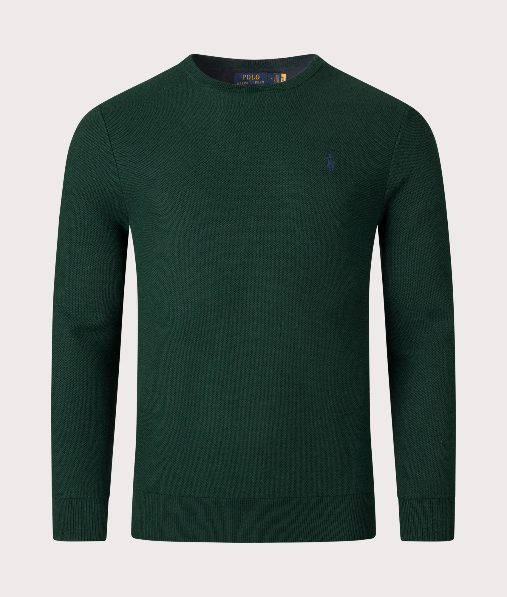Textured Cotton Mesh Knitted Jumper