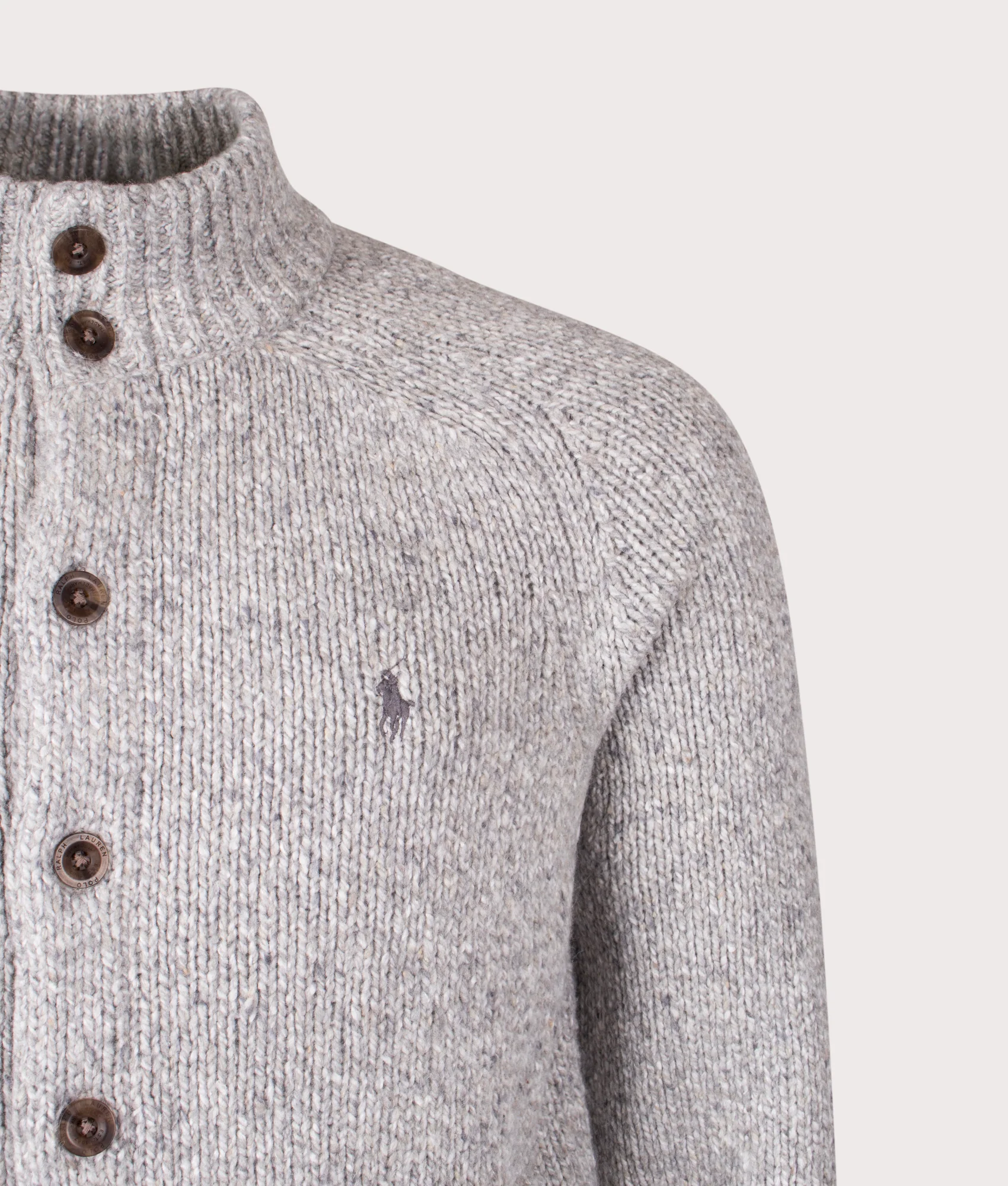 Wool-Blend Mockneck Cardigan - Image 2
