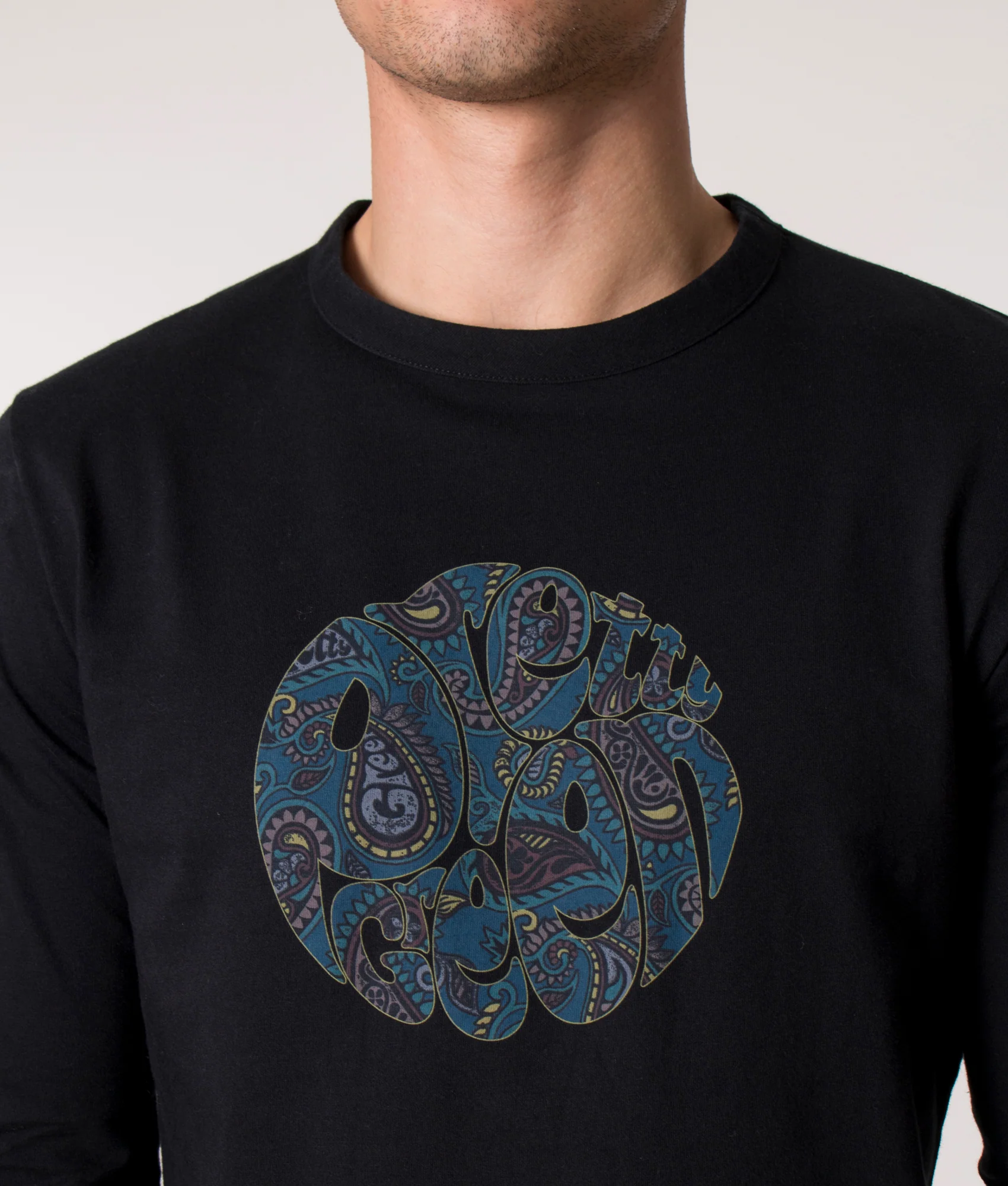 Long Sleeve Alloway Paisley Logo T-Shirt - Image 2