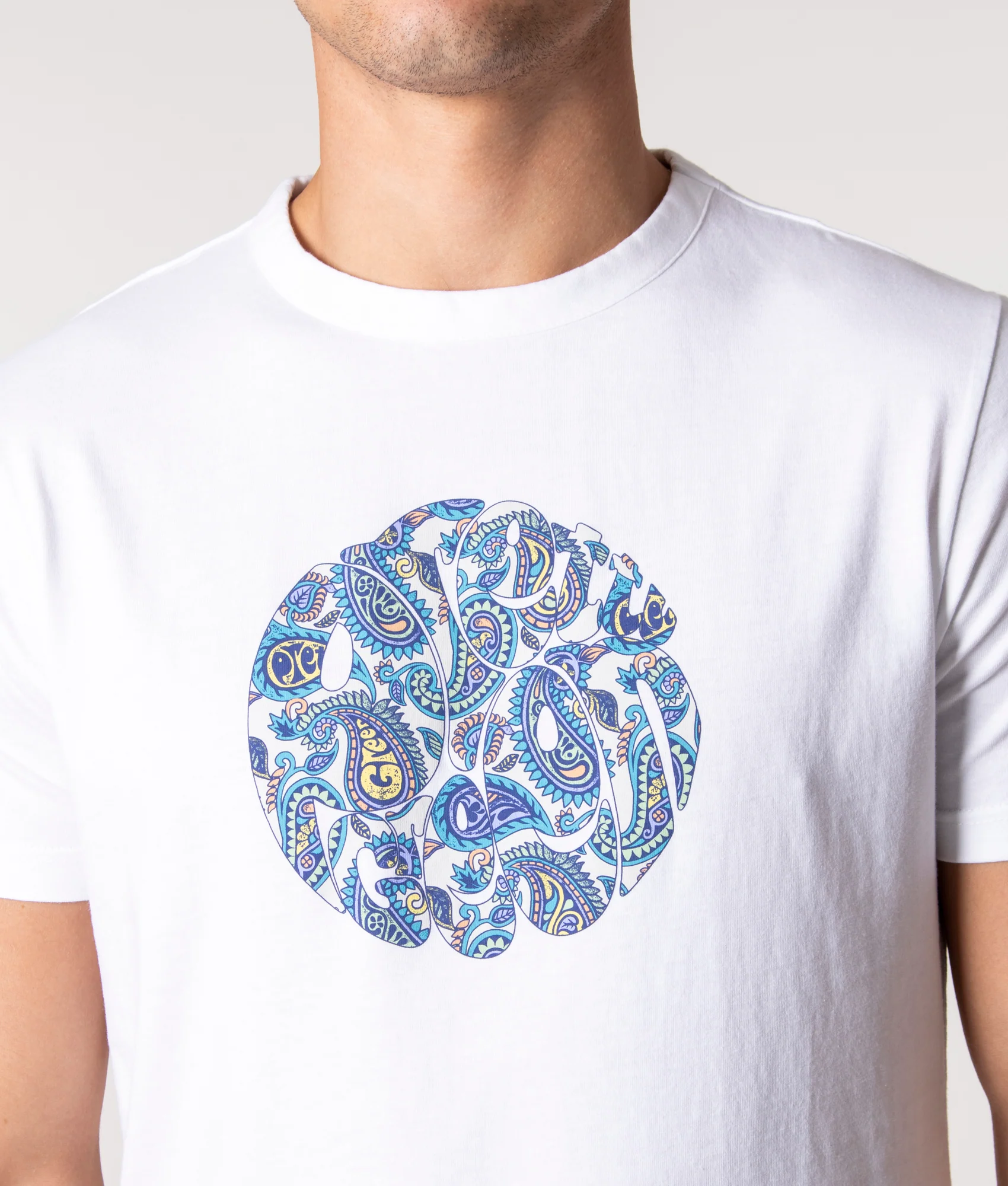 Slim Fit Campbell Paisley Logo T-Shirt - Image 2