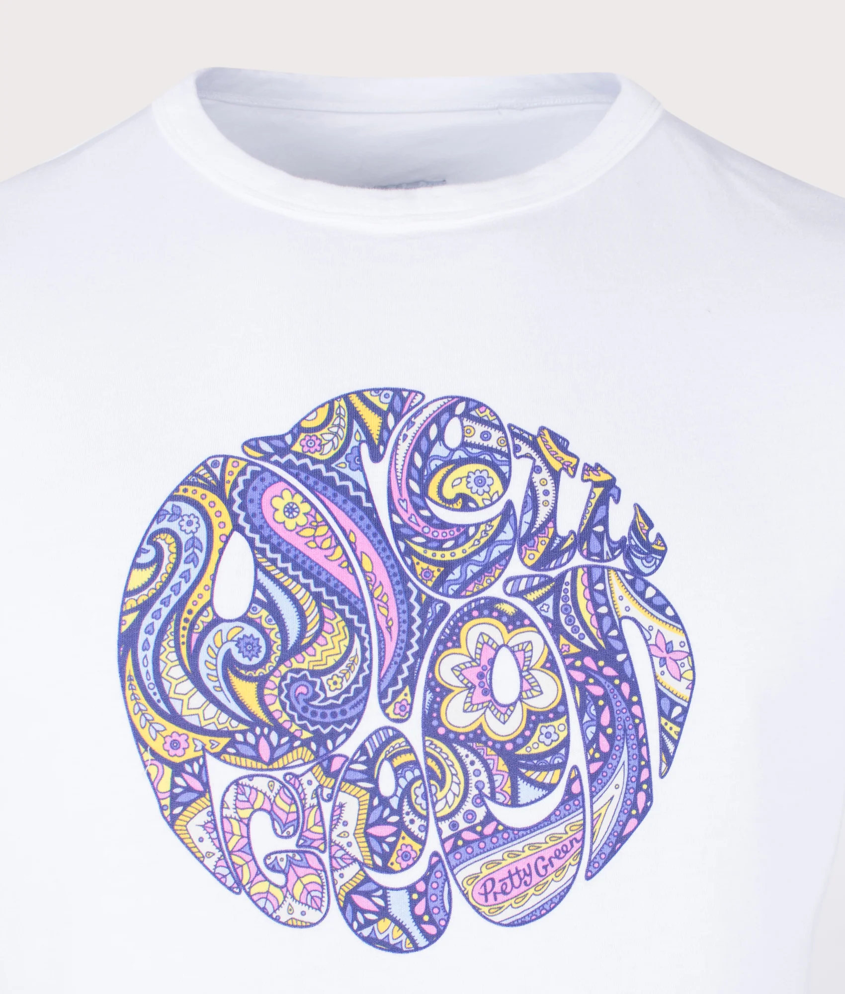 Slim Fit Festival Paisley Printed Logo T-Shirt - Image 2