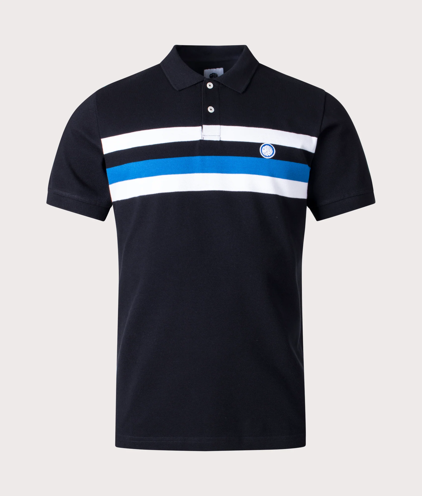 Slim Fit Hollen Chest Stripe Polo Shirt